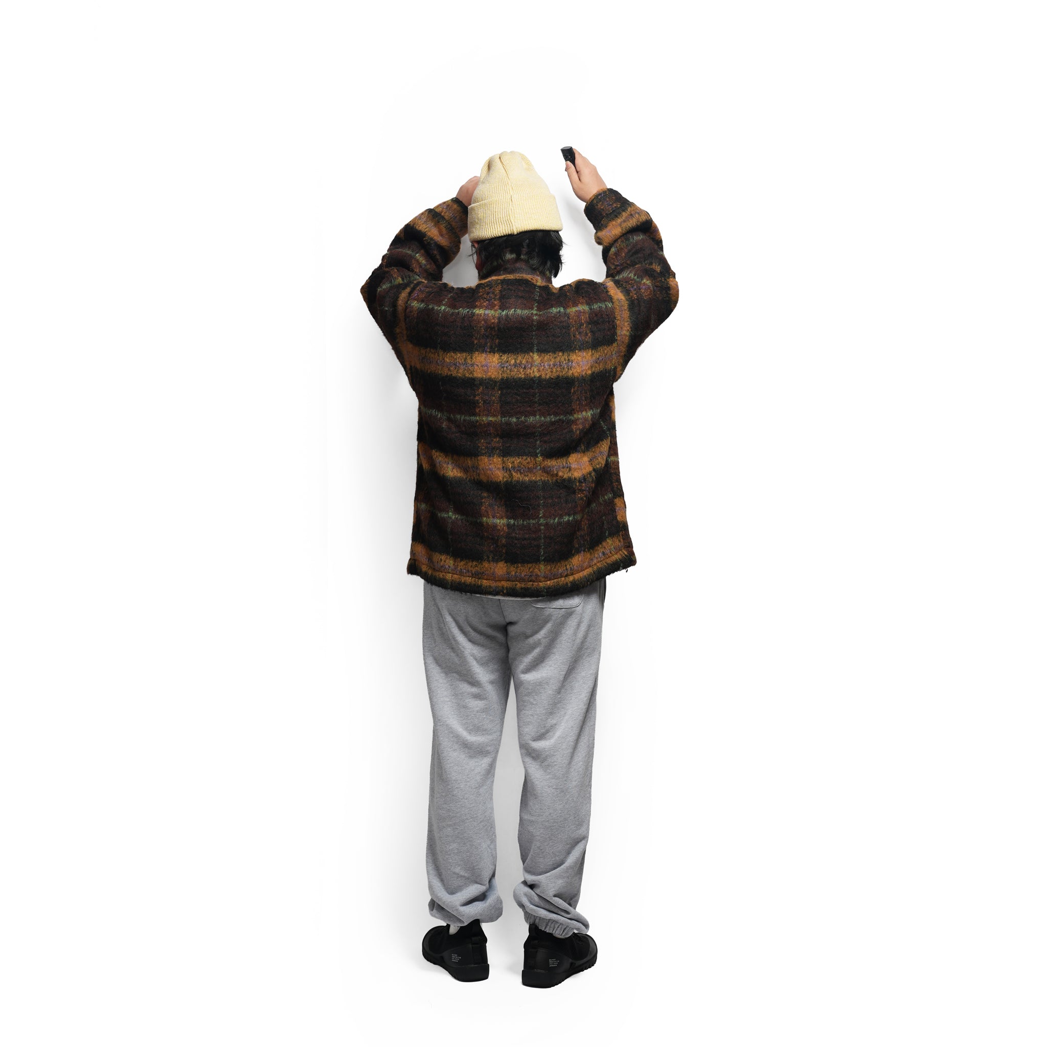 WOOLY JKT– BROWN-MUSTARD | QUOLT