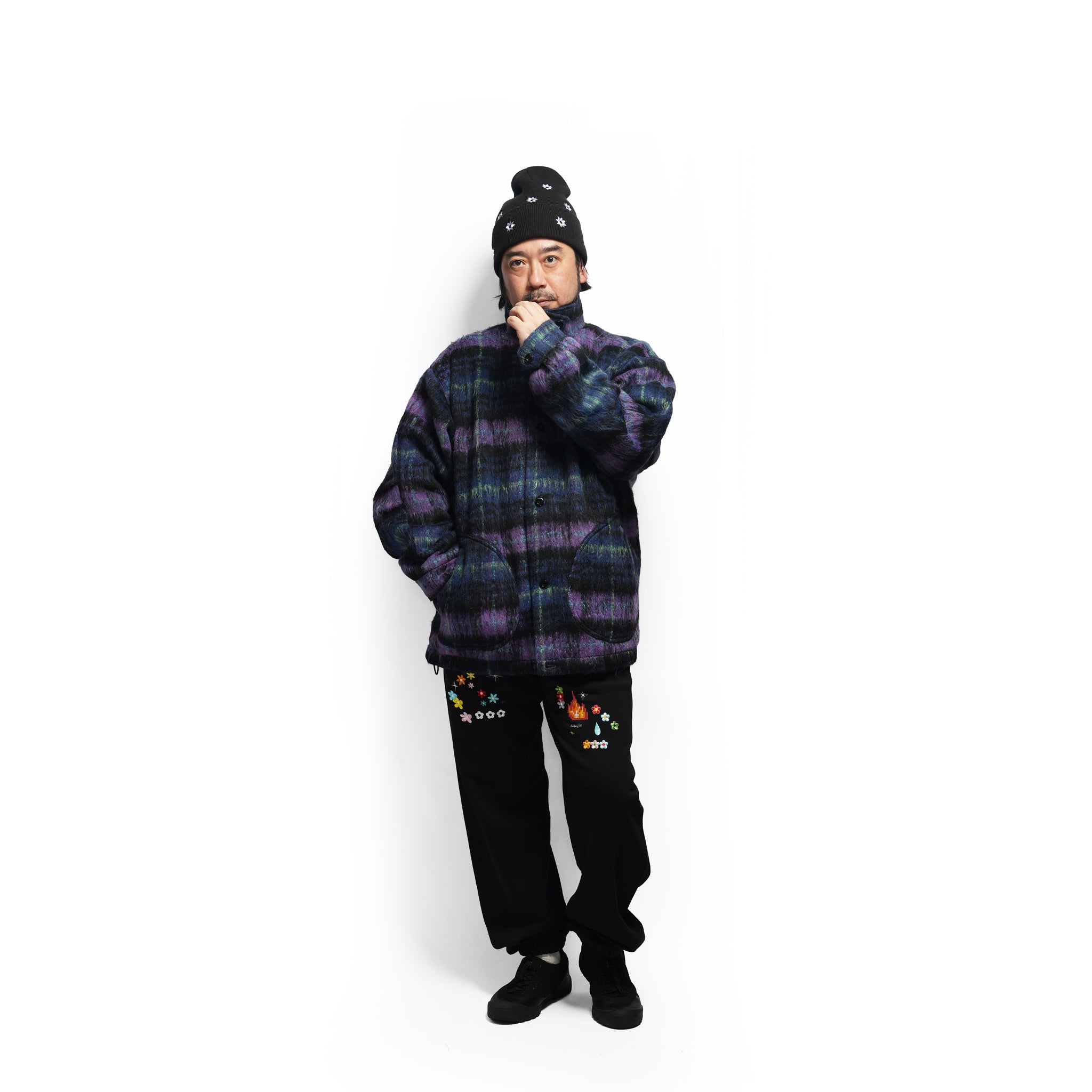 WOOLY JKT– NAVY-PURPLE | QUOLT