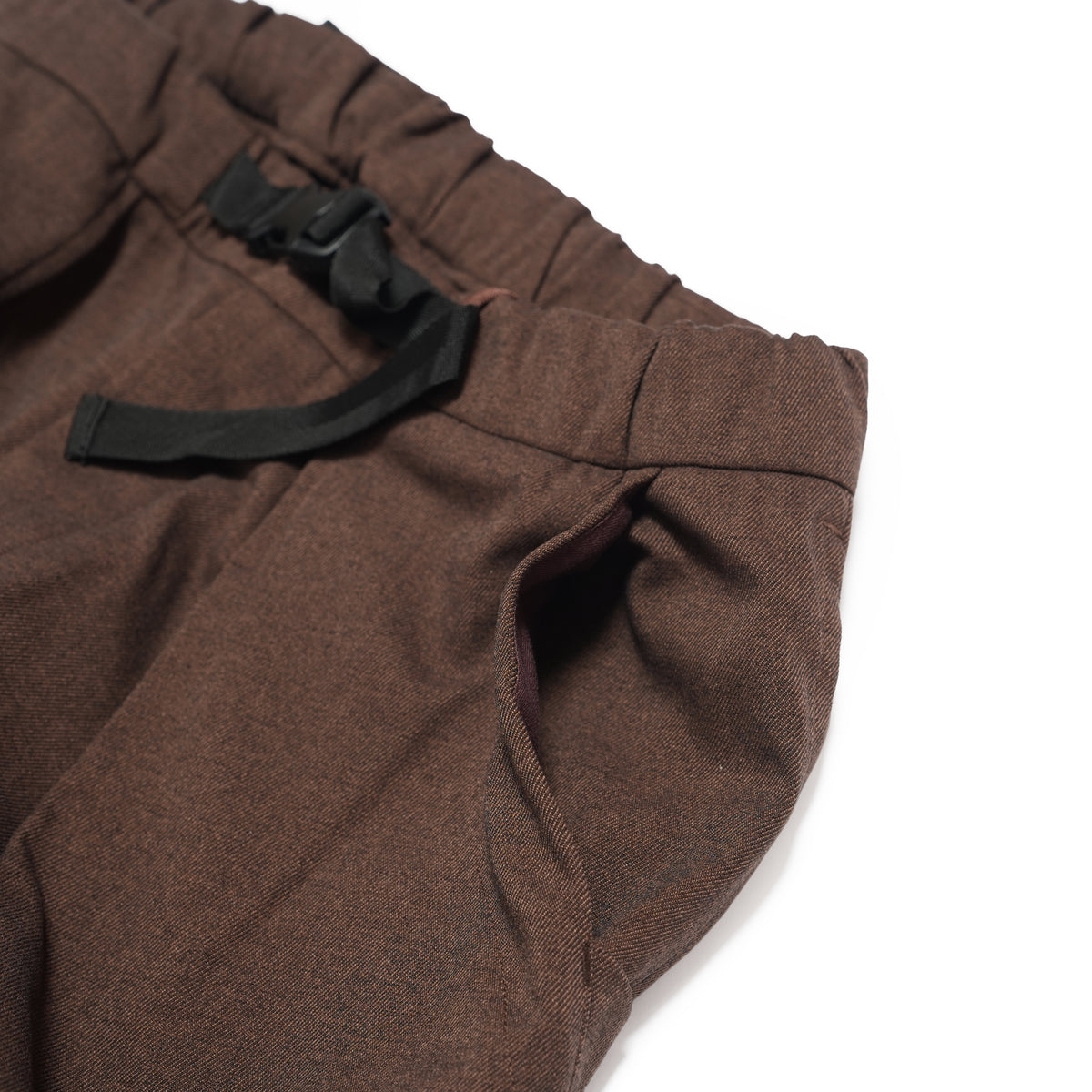 Tech Wool Cropped Easy Pants ※Made In JAPAN – Brown | NORBIT