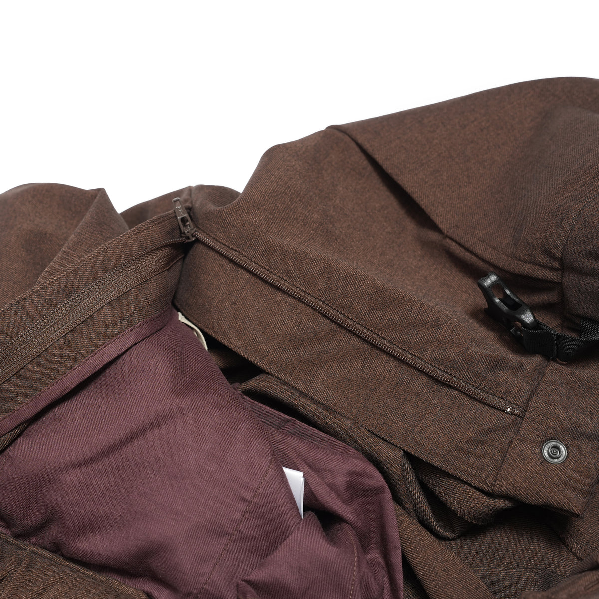 Tech Wool Cropped Easy Pants ※Made In JAPAN – Brown | NORBIT
