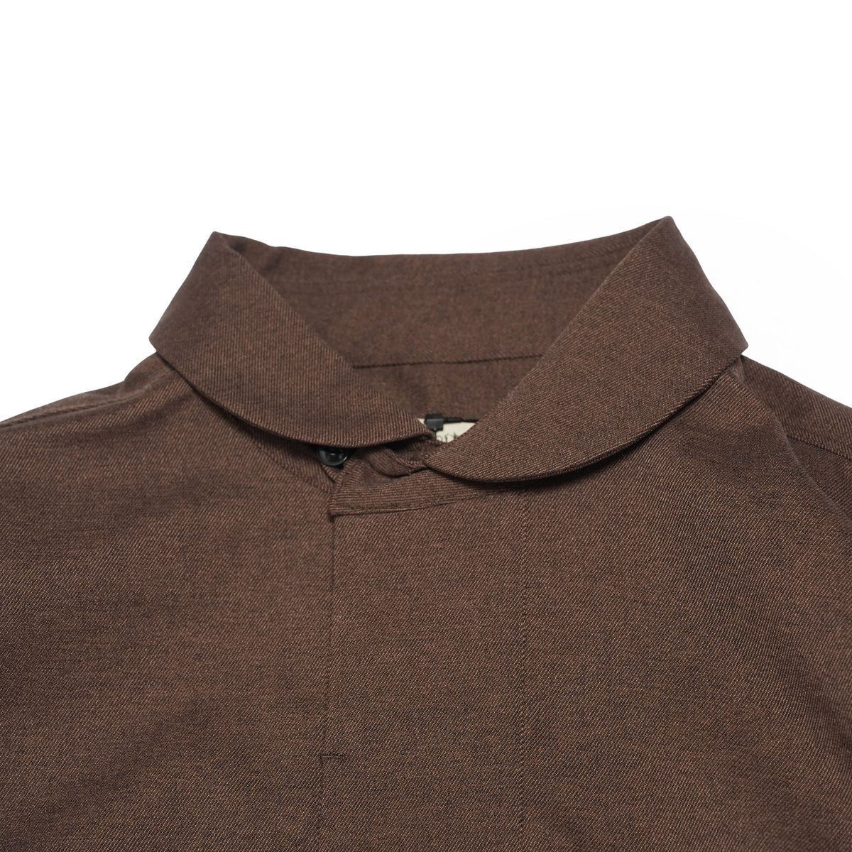Tech Wool Pullover Shirts ※Made In JAPAN – Brown | NORBIT