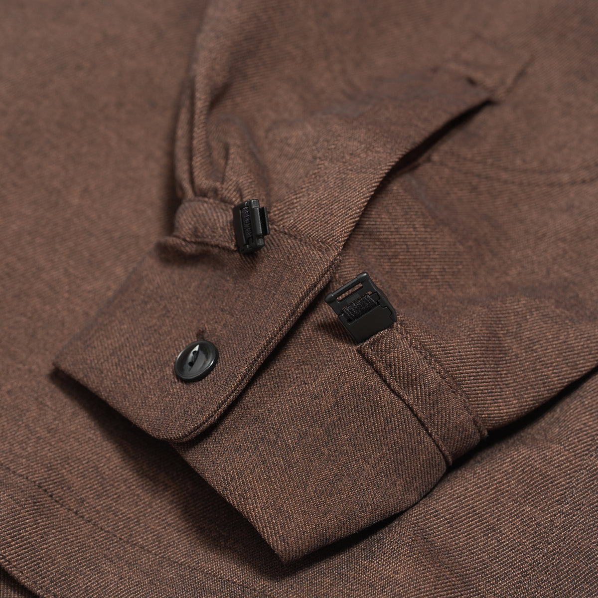 Tech Wool Pullover Shirts ※Made In JAPAN – Brown | NORBIT