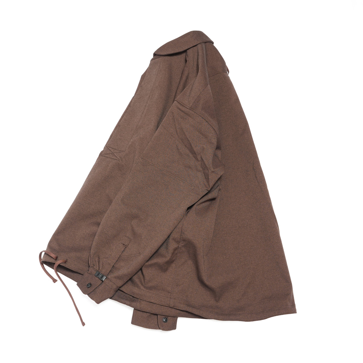 Tech Wool Pullover Shirts ※Made In JAPAN – Brown | NORBIT