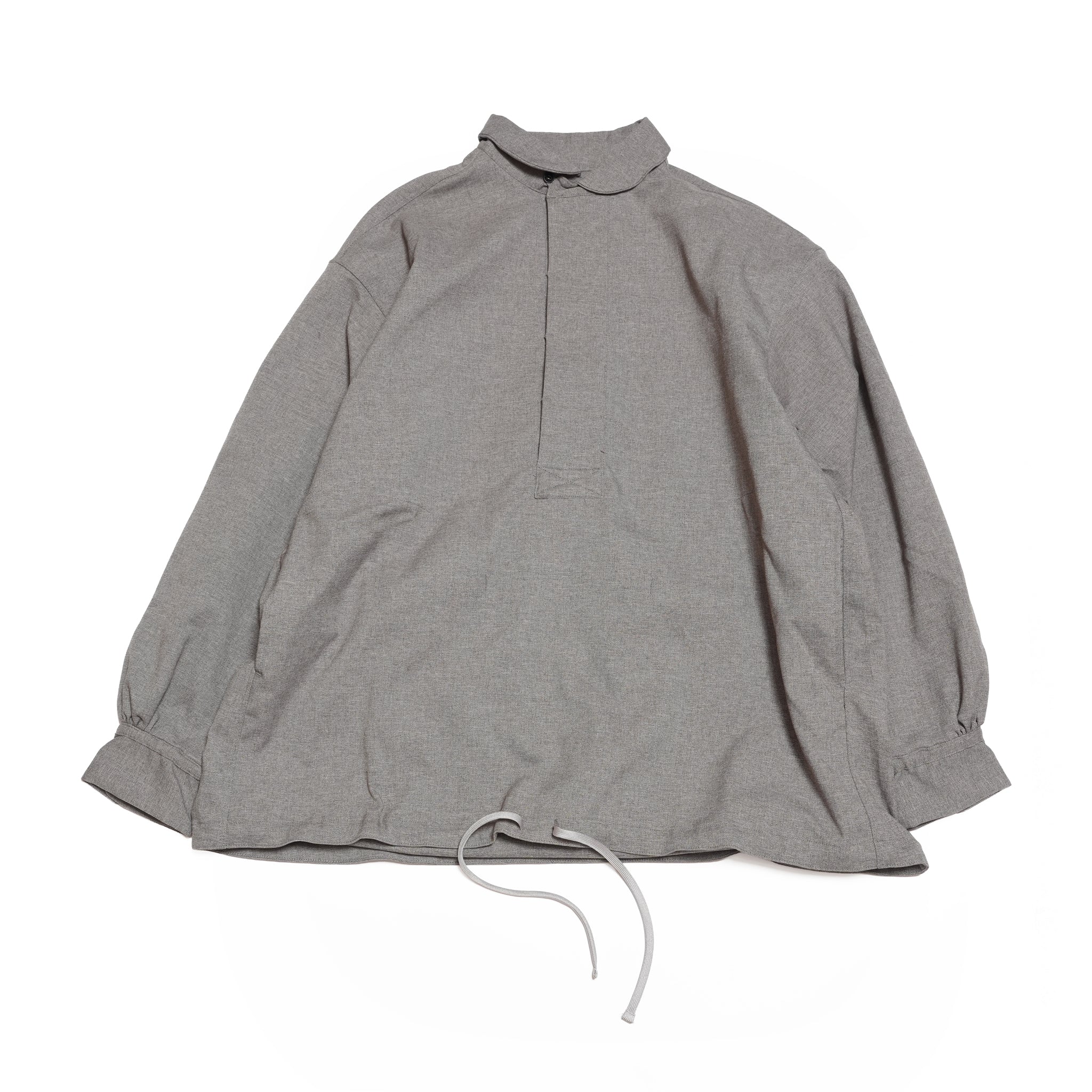 Tech Wool Pullover Shirts ※Made In JAPAN – Gray | NORBIT