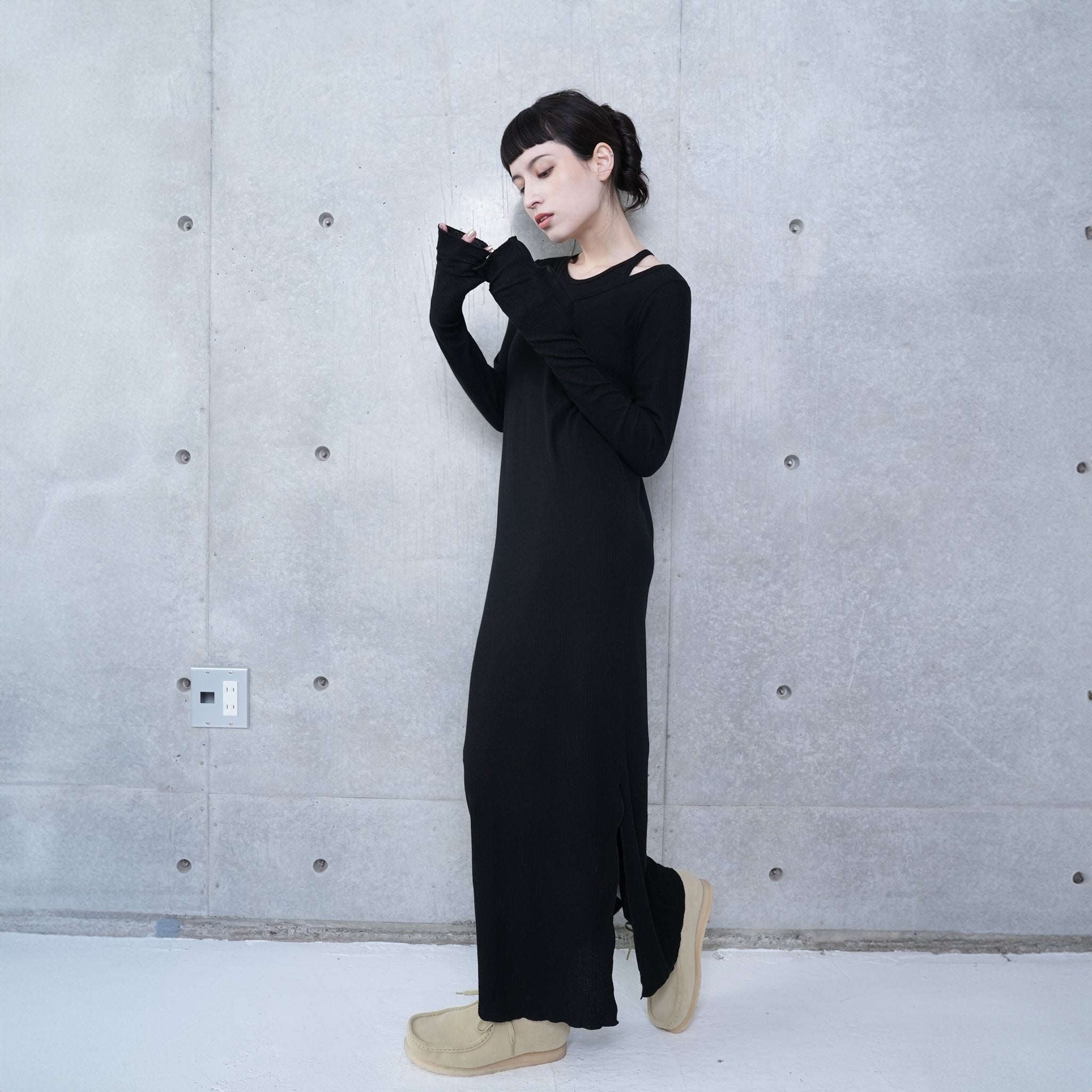 2PACK LS BOAT DRESS | Color_Black | No_252-413_black【CaRouseLamBRa_ケラウズランブラ】【入荷予定アイテム・入荷連絡可能】