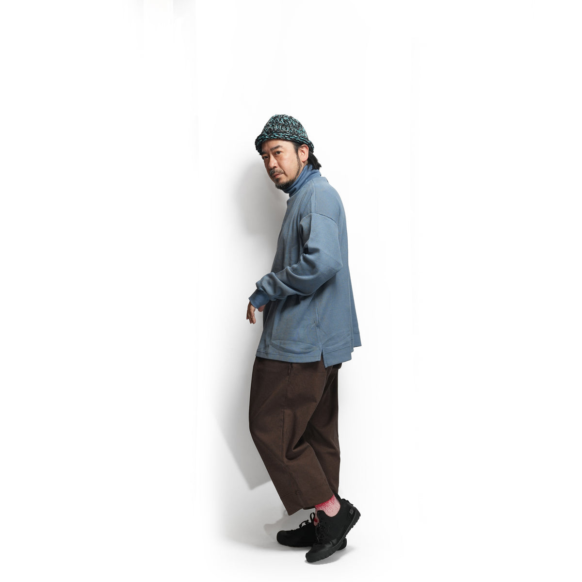 Turtleneck Knit ※Made In JAPAN – Blue | NORBIT