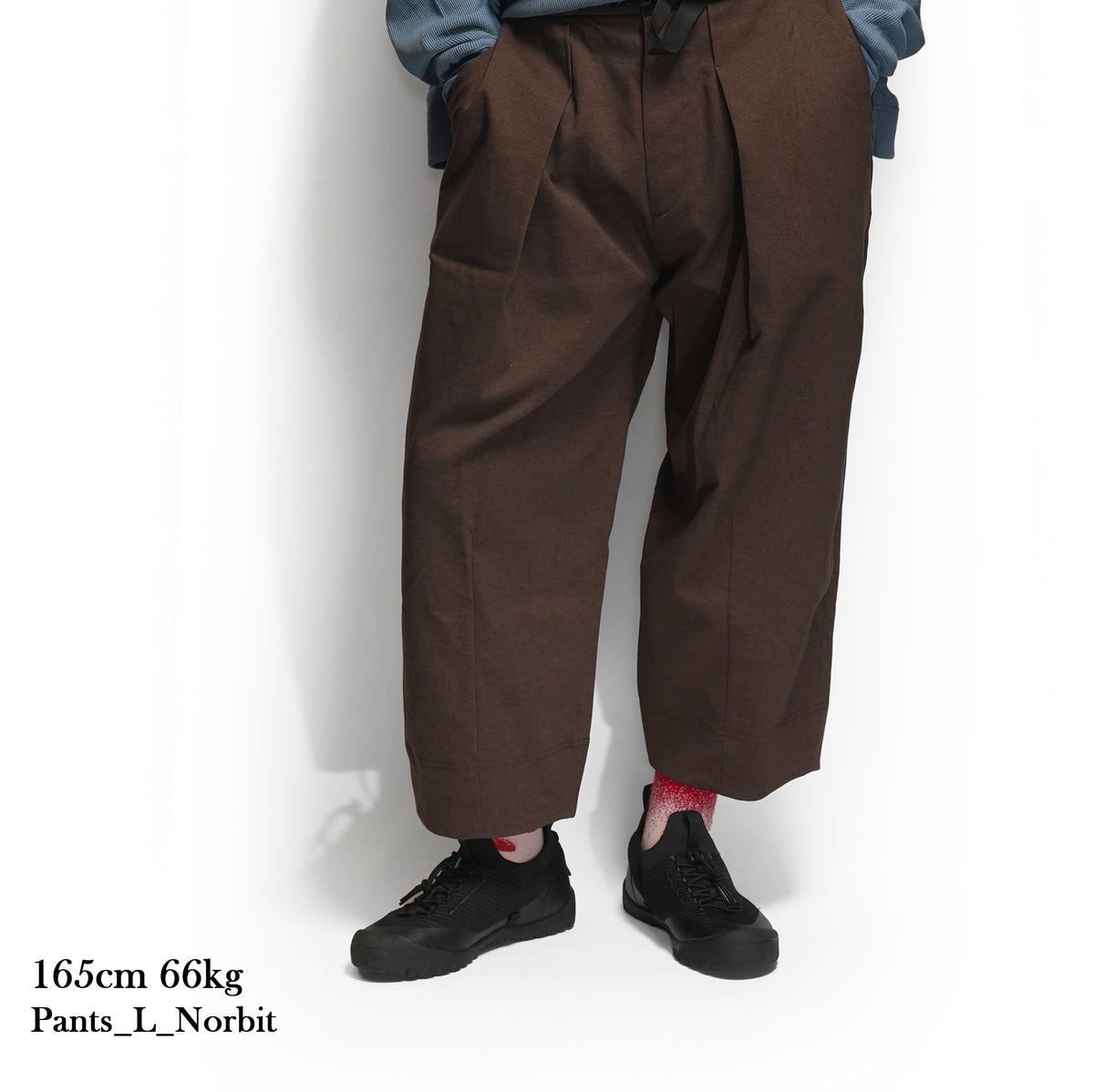 Tech Wool Cropped Easy Pants ※Made In JAPAN – Brown | NORBIT