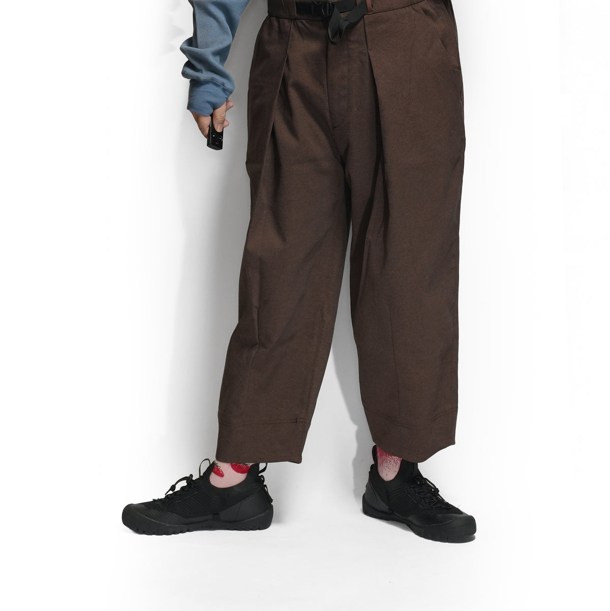 Tech Wool Cropped Easy Pants ※Made In JAPAN – Brown | NORBIT