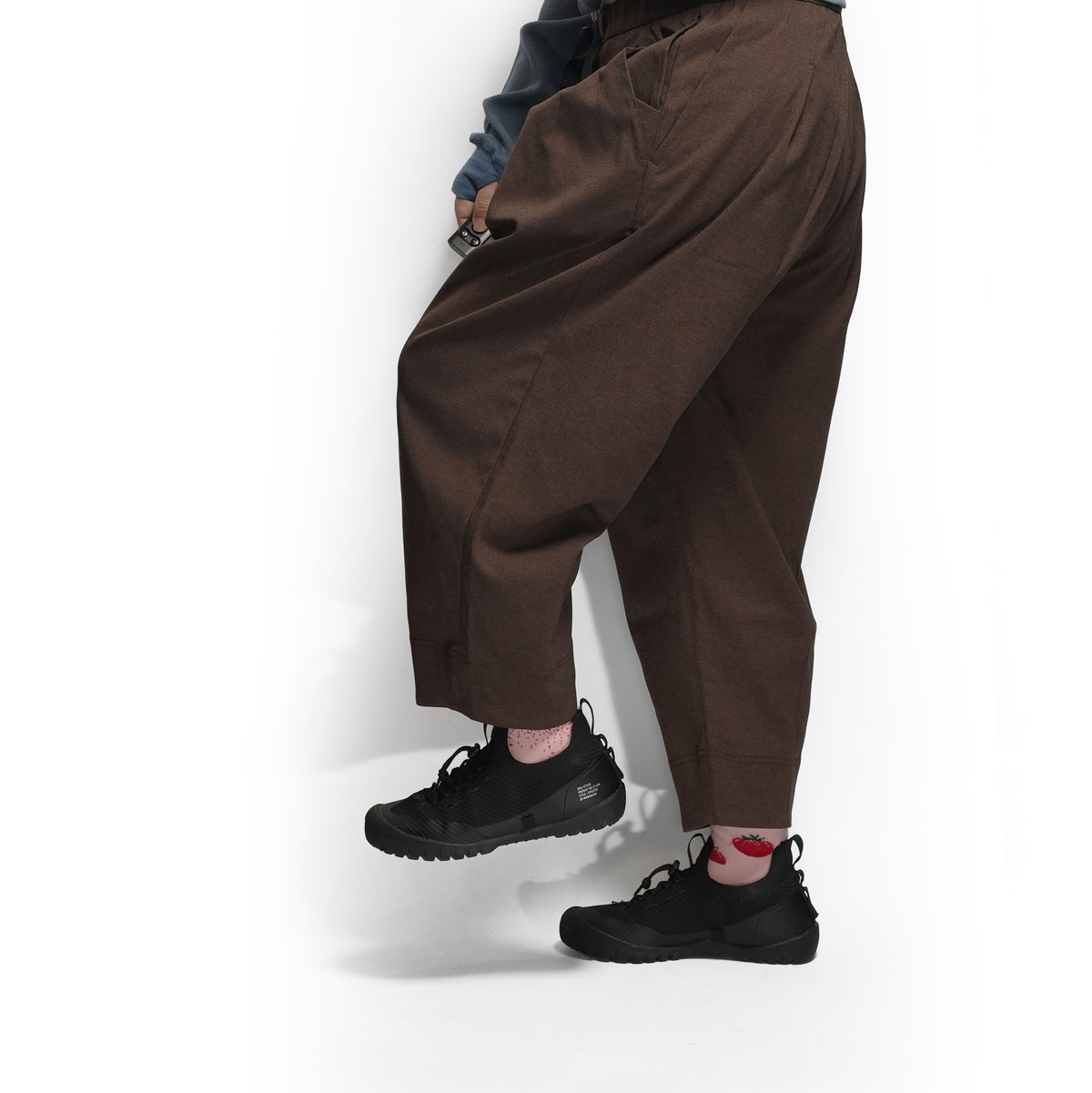 Tech Wool Cropped Easy Pants ※Made In JAPAN – Brown | NORBIT