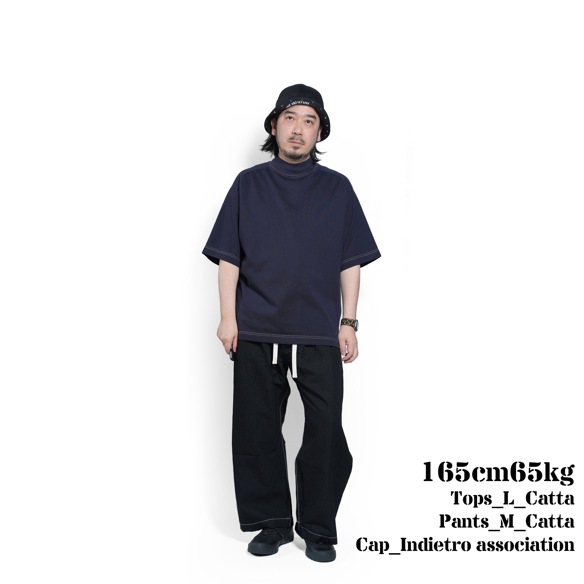 BAGS EASY WIDE PANTS-CHAMBRAY – Black | BE-02_Black｜CATTA SHIRTS