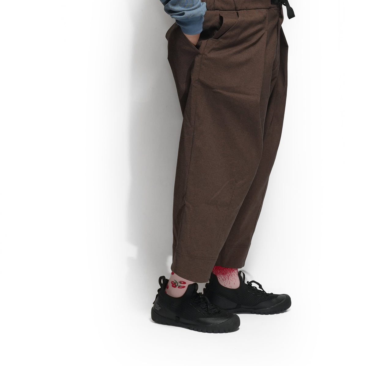 Tech Wool Cropped Easy Pants ※Made In JAPAN – Brown | NORBIT