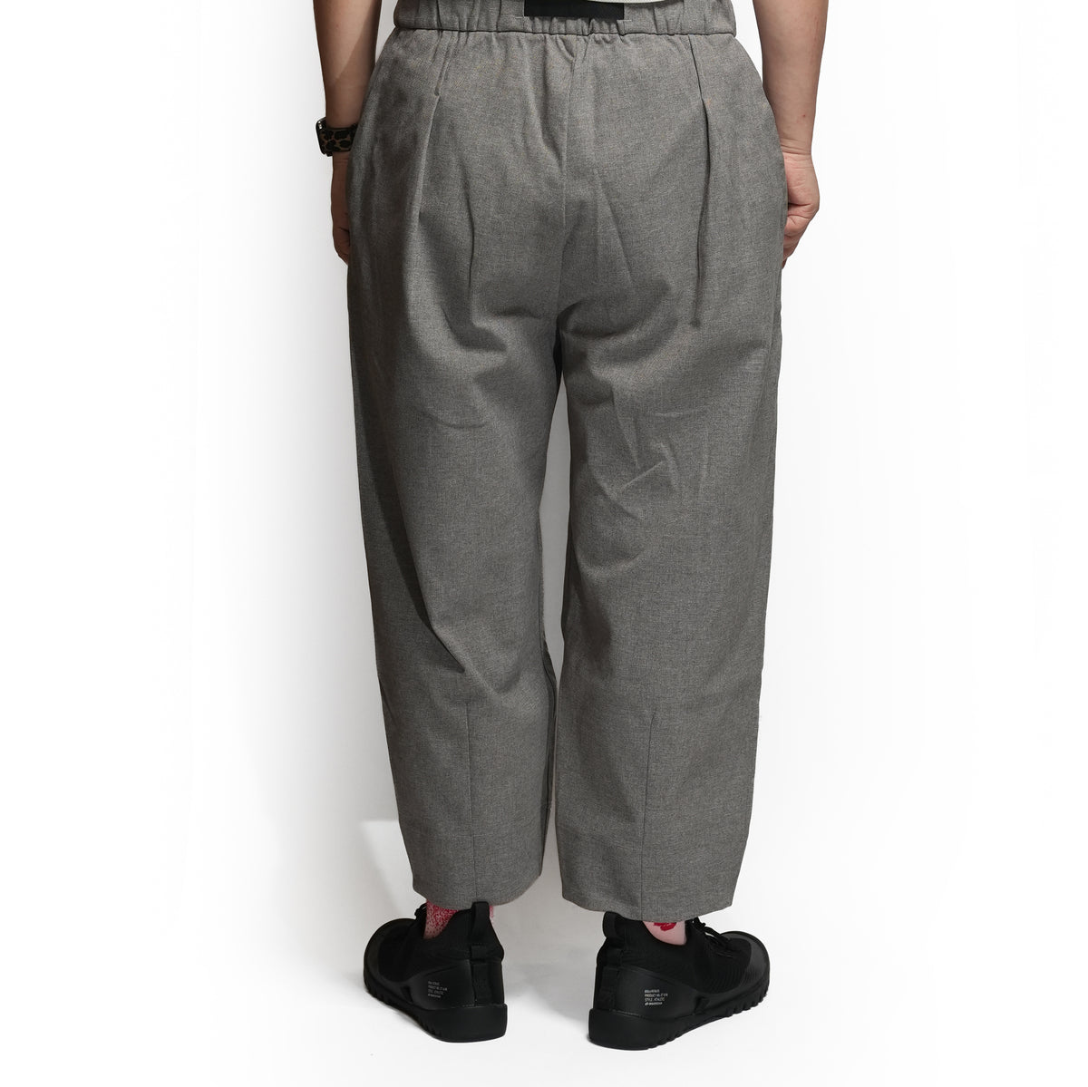 Tech Wool Cropped Easy Pants ※Made In JAPAN – Gray | NORBIT