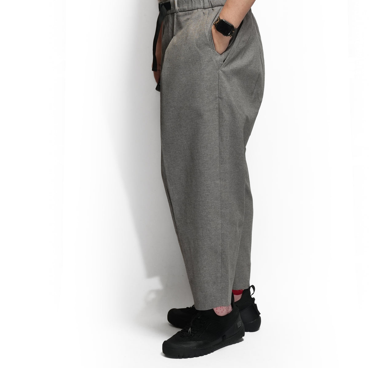 Tech Wool Cropped Easy Pants ※Made In JAPAN – Gray | NORBIT