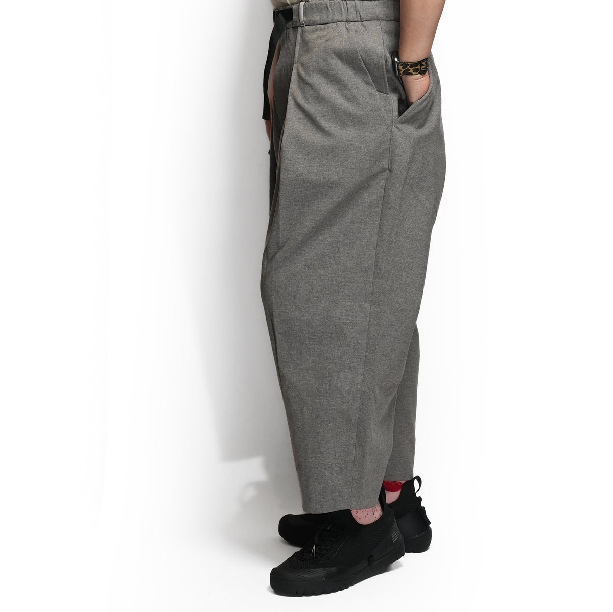 Tech Wool Cropped Easy Pants ※Made In JAPAN – Gray | NORBIT