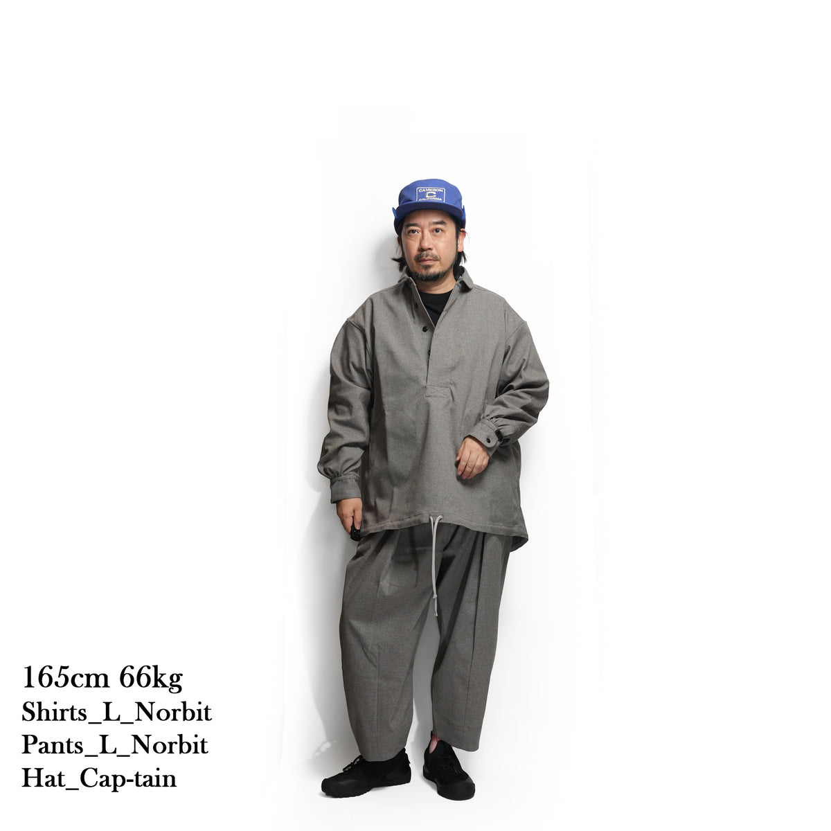 Tech Wool Pullover Shirts ※Made In JAPAN – Gray | NORBIT