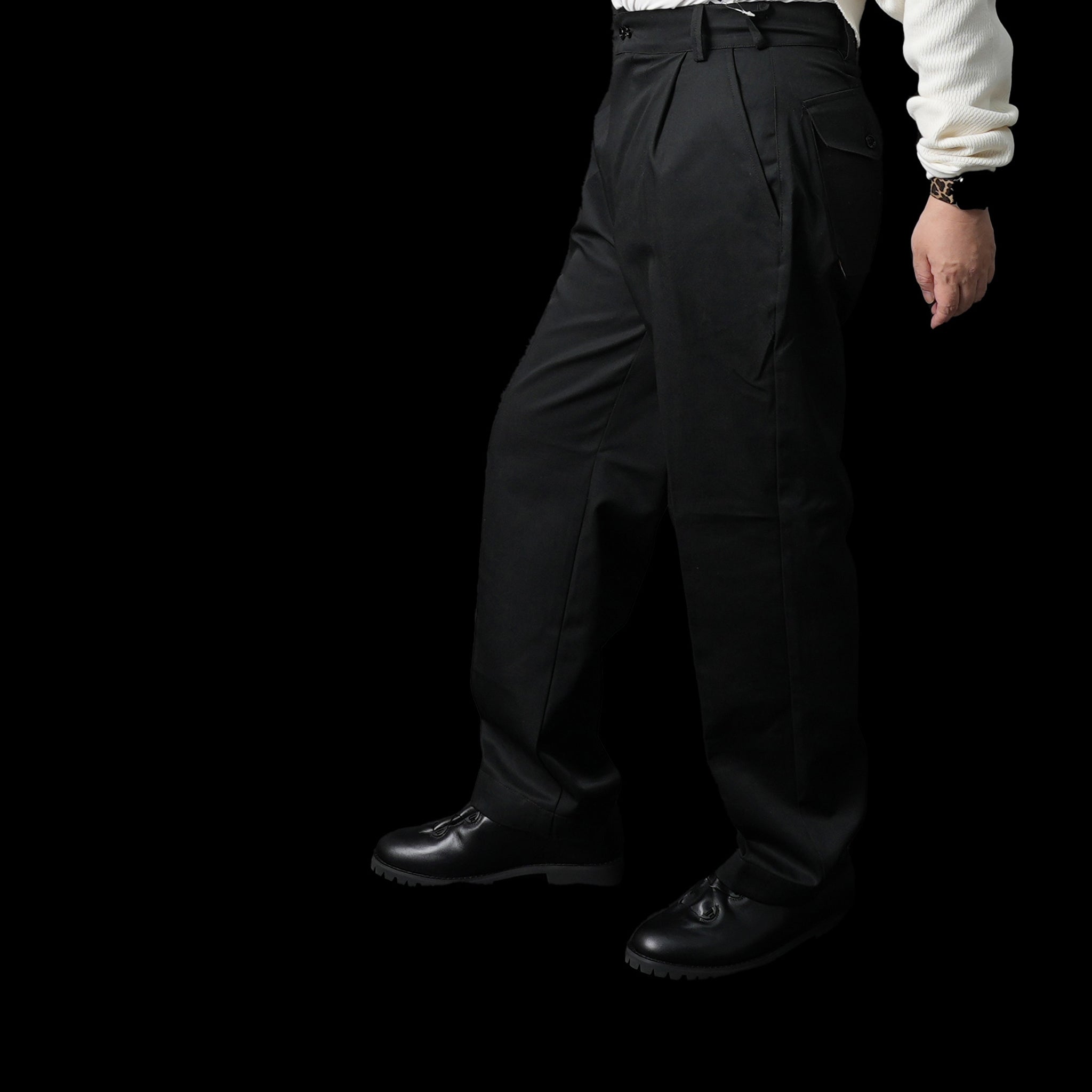 No:ve-2023aw03 | Name:PANTALONE LAVORO_Long | Color:Black【VECCHI_