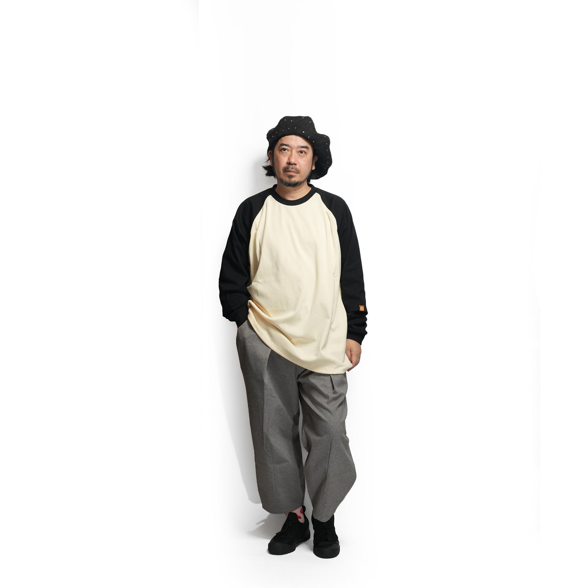 GMLR | Raglan Layered Long-Sleeve T-Shirt – Black | GAMELRA