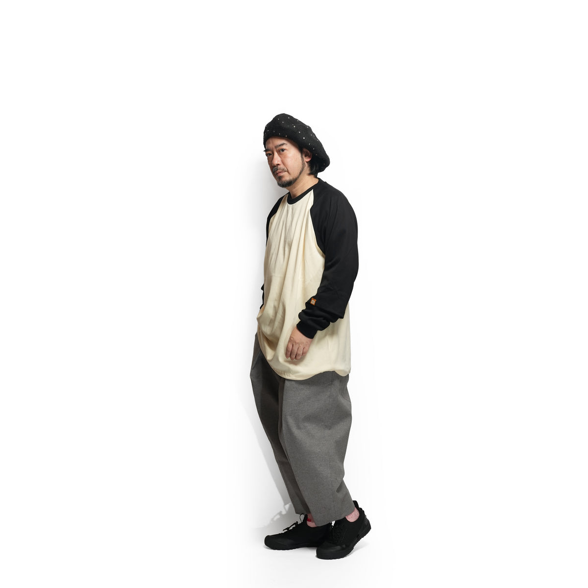 GMLR | Raglan Layered Long-Sleeve T-Shirt – Black | GAMELRA
