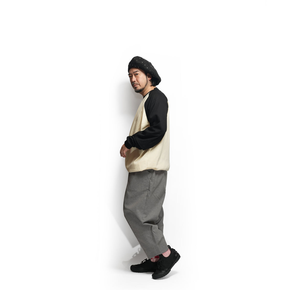GMLR | Raglan Layered Long-Sleeve T-Shirt – Black | GAMELRA