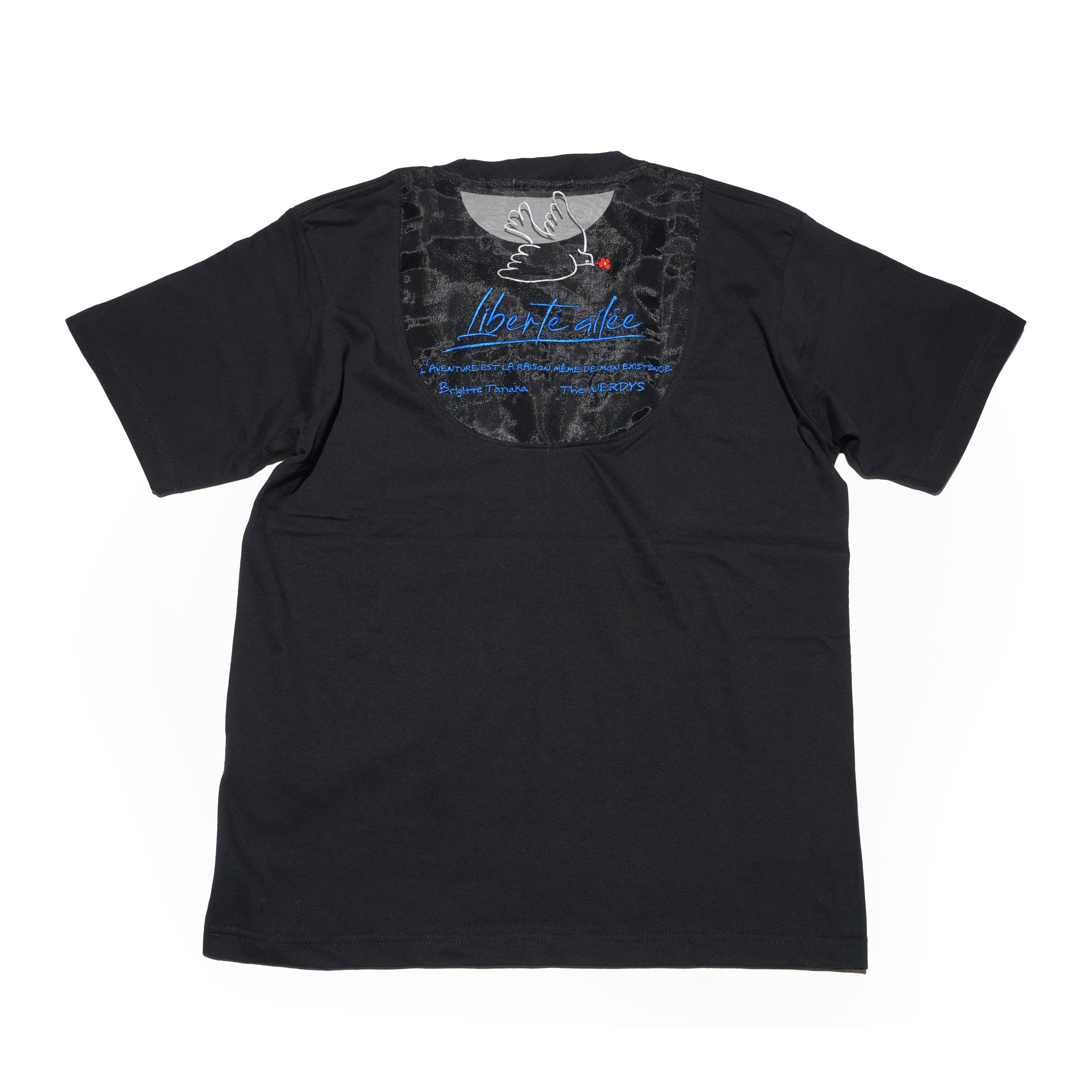 Brigitte Tanaka × The NERDYS PICASO back T-shirt – Black | The NERDYS
