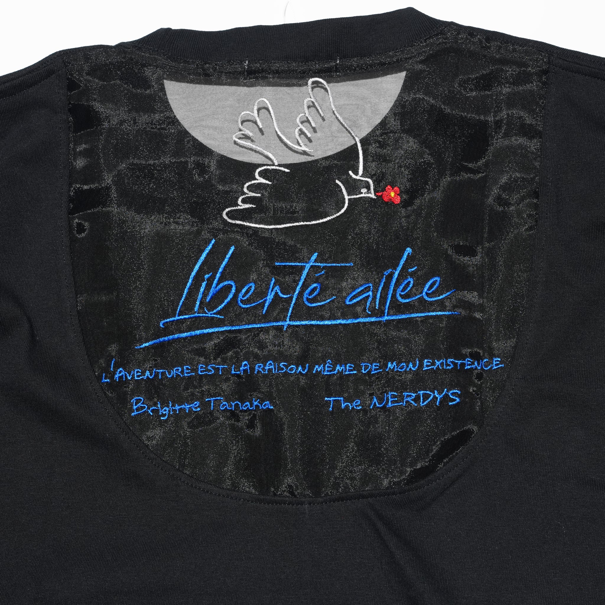 Brigitte Tanaka × The NERDYS PICASO back T-shirt – Black | The NERDYS