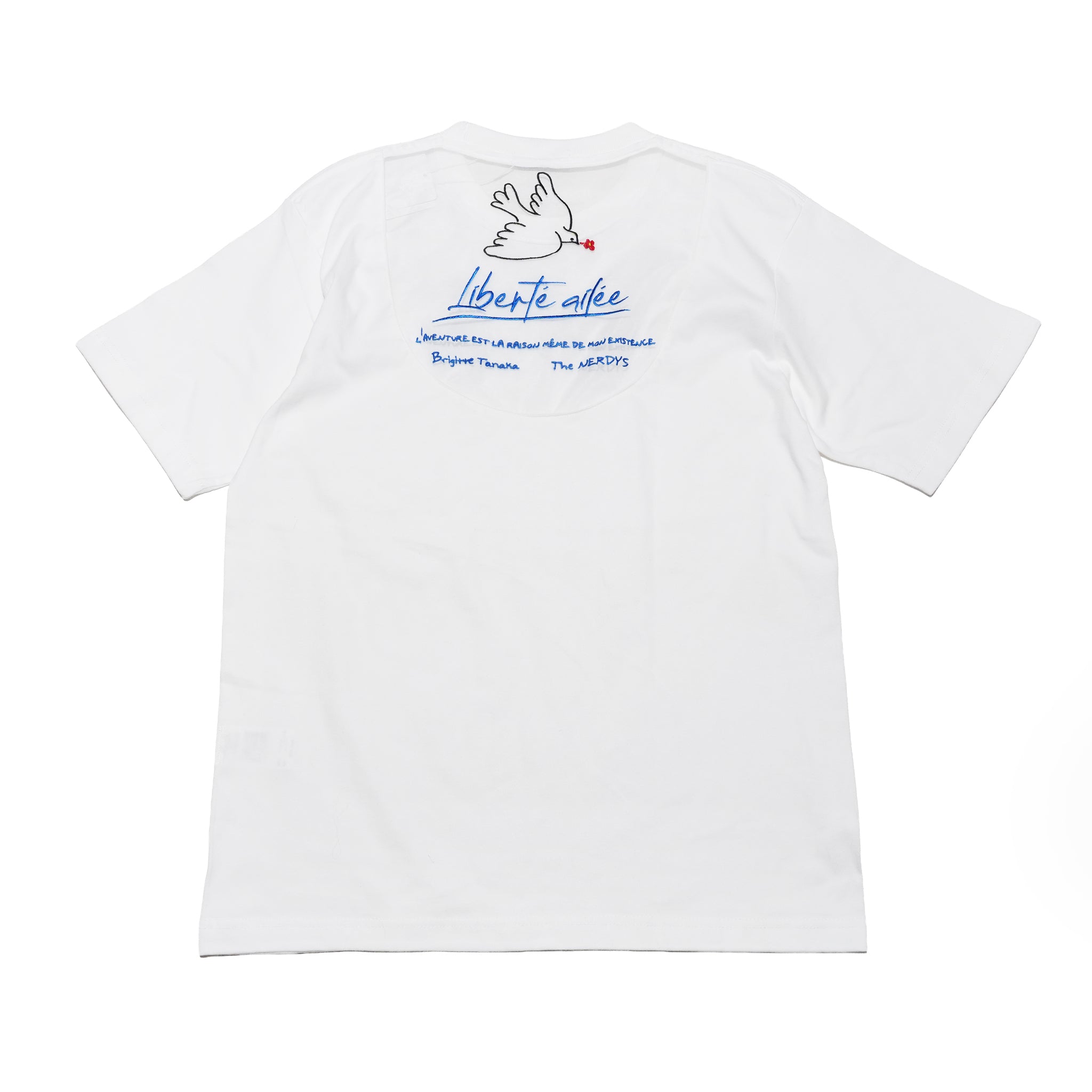 Brigitte Tanaka × The NERDYS PICASO back T-shirt – White | The NERDYS