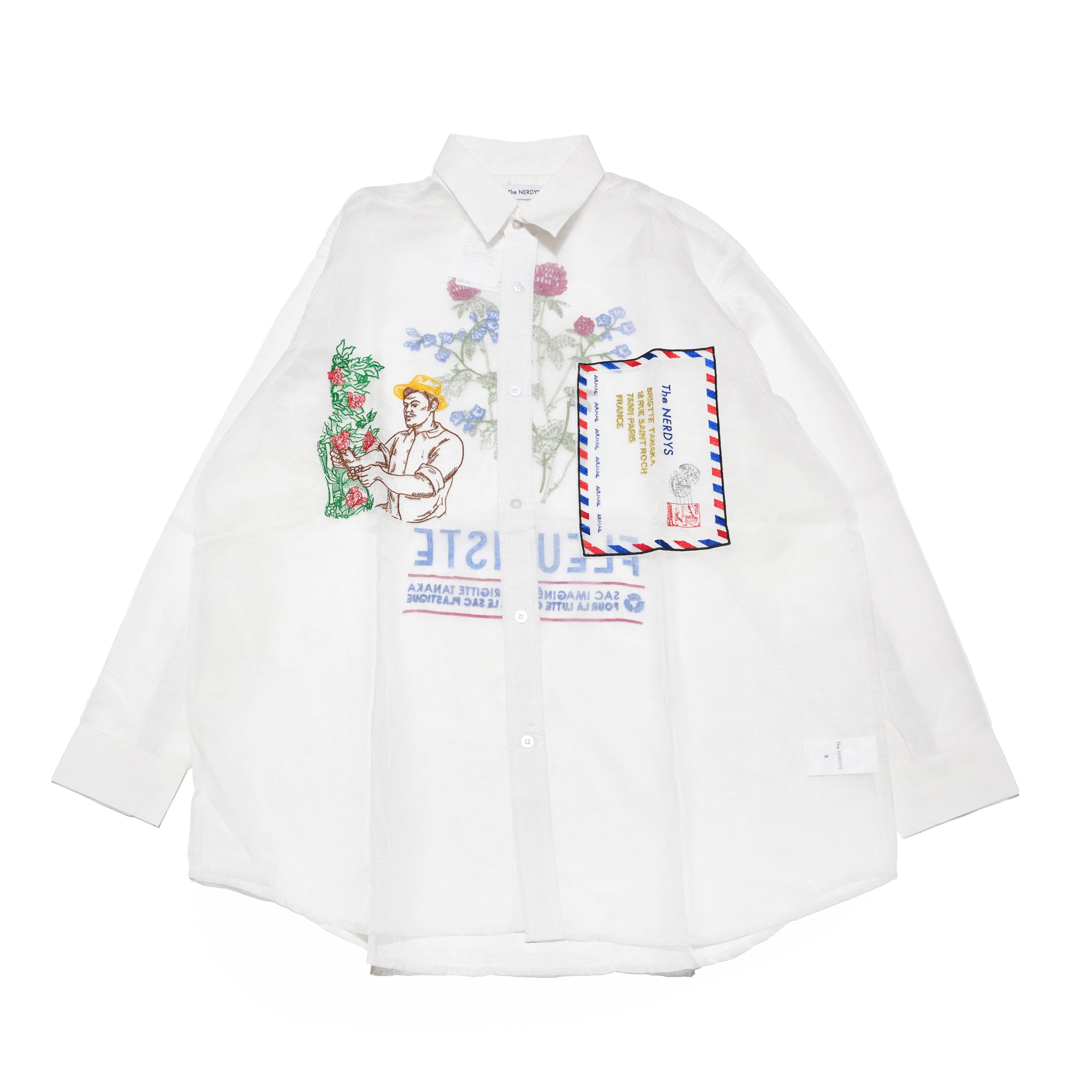 Brigitte Tanaka × The NERDYS FLEURISTE Shirt – White | The NERDYS