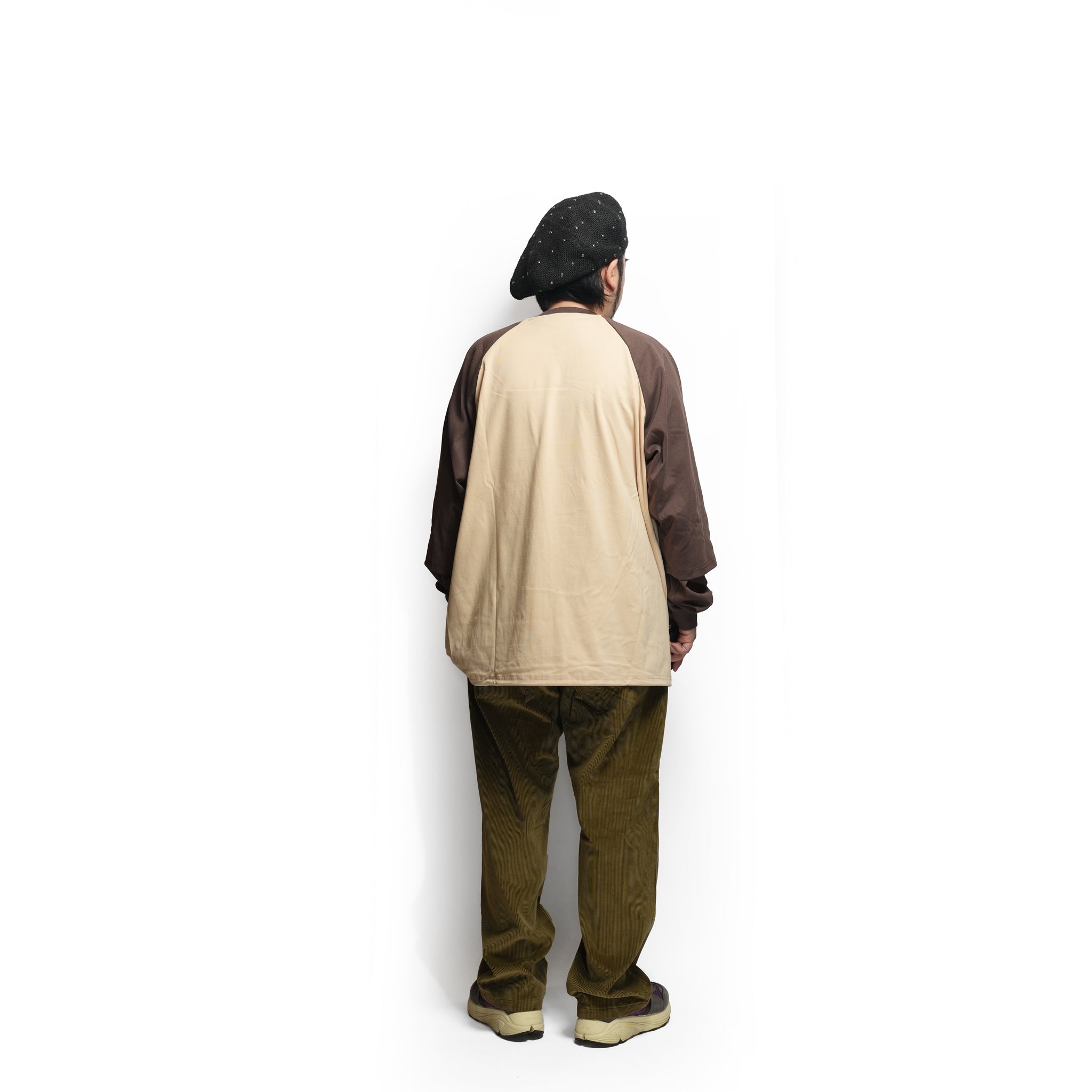 GMLR | Raglan Layered Long-Sleeve T-Shirt – Brown | GAMELRA