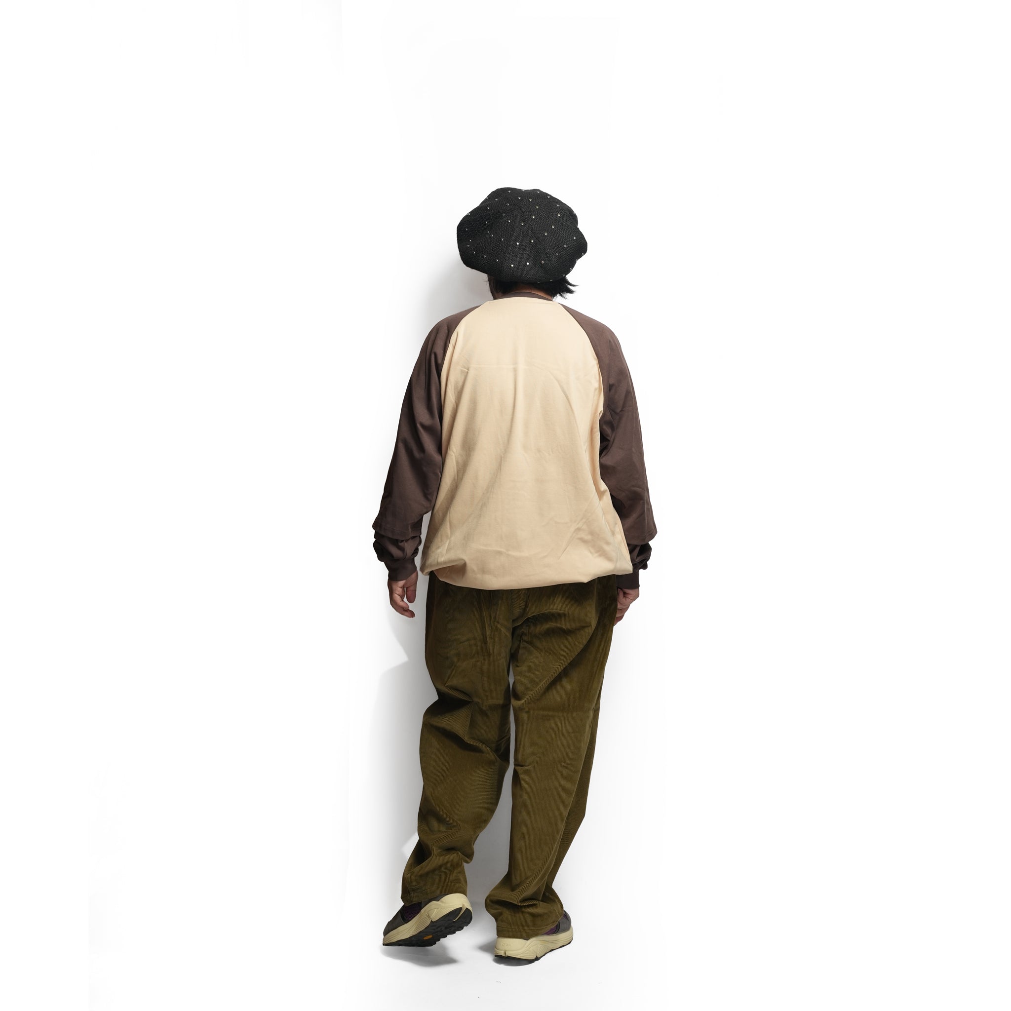 GMLR | Raglan Layered Long-Sleeve T-Shirt – Brown | GAMELRA