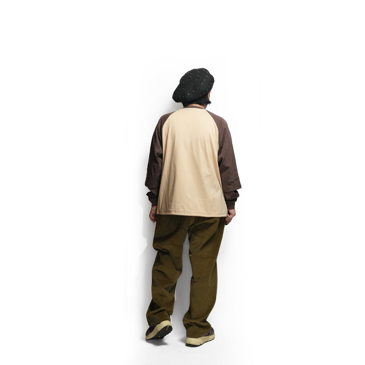 GMLR | Raglan Layered Long-Sleeve T-Shirt – Brown | GAMELRA