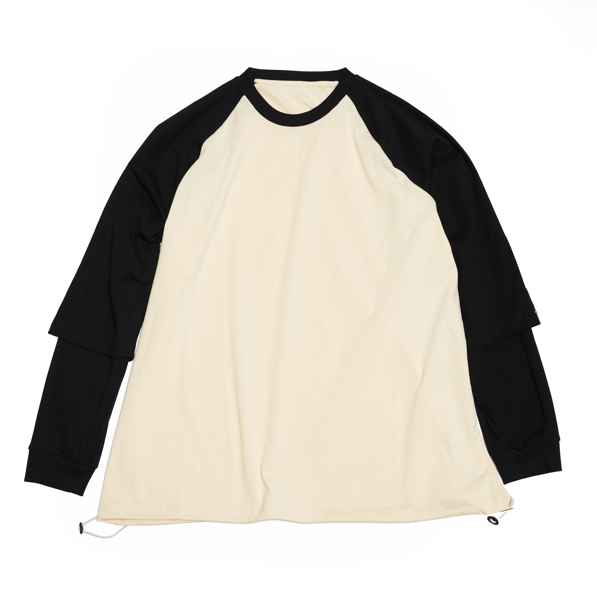 GMLR | Raglan Layered Long-Sleeve T-Shirt – Black | GAMELRA