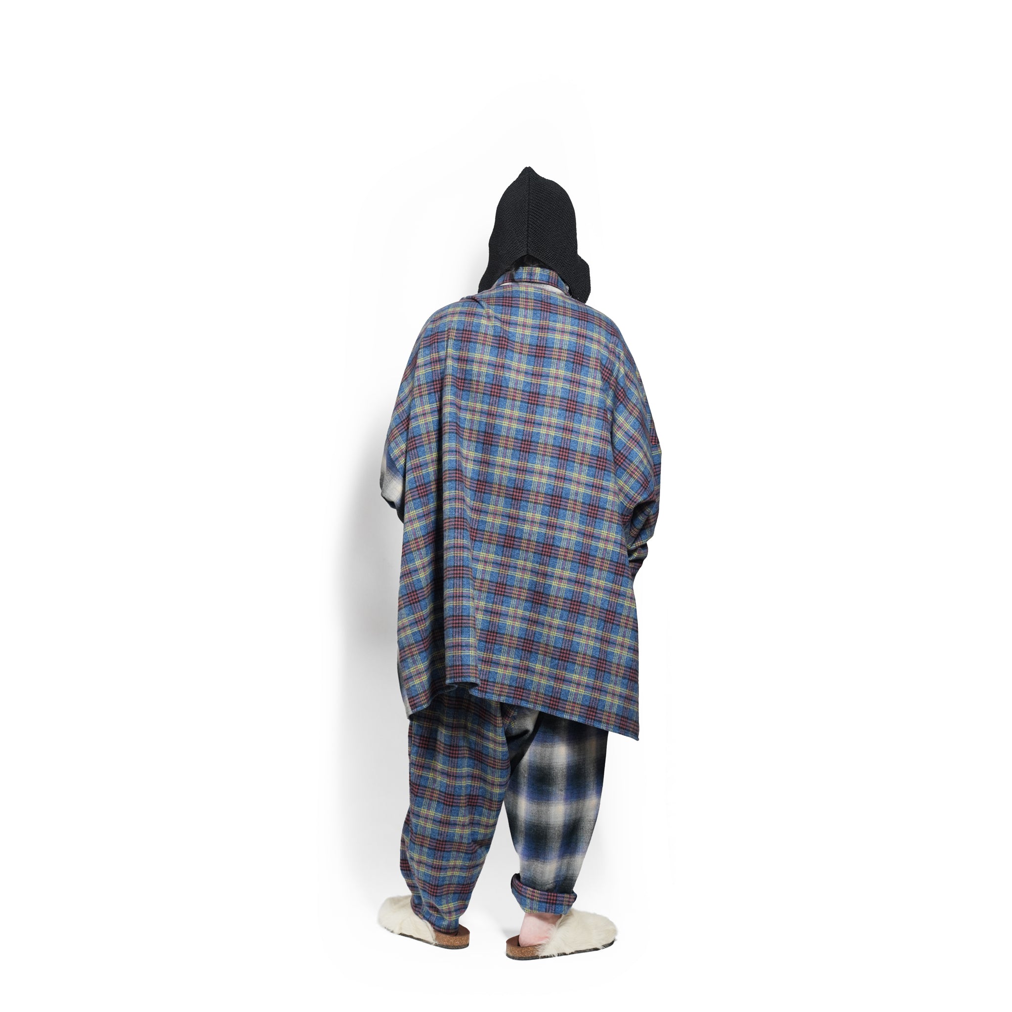 Half flannel check big shirt – Blue | STOF | 入荷予定アイテム