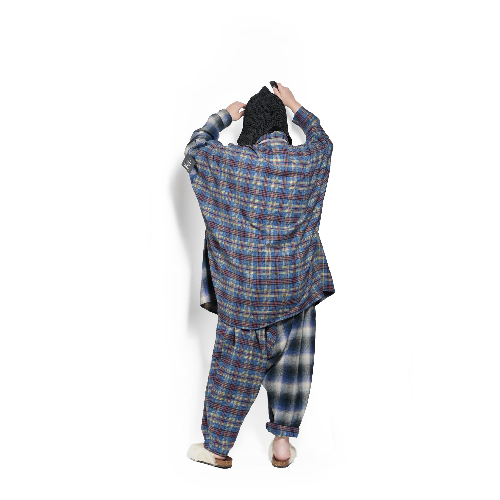 Half flannel check big shirt – Blue | STOF | 入荷予定アイテム