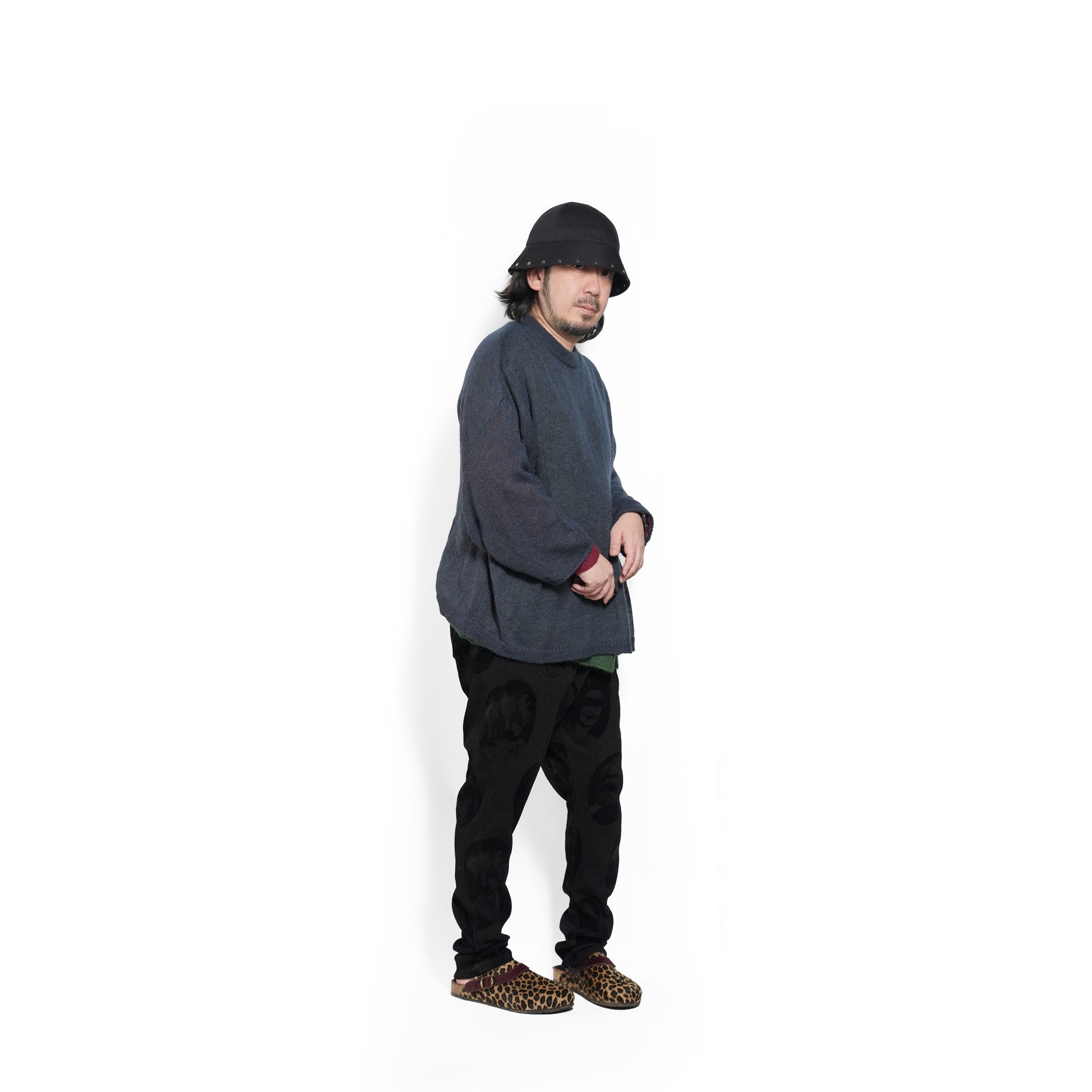 Mohair Layer Knit Pulover – Navy | STOF | 入荷予定アイテム