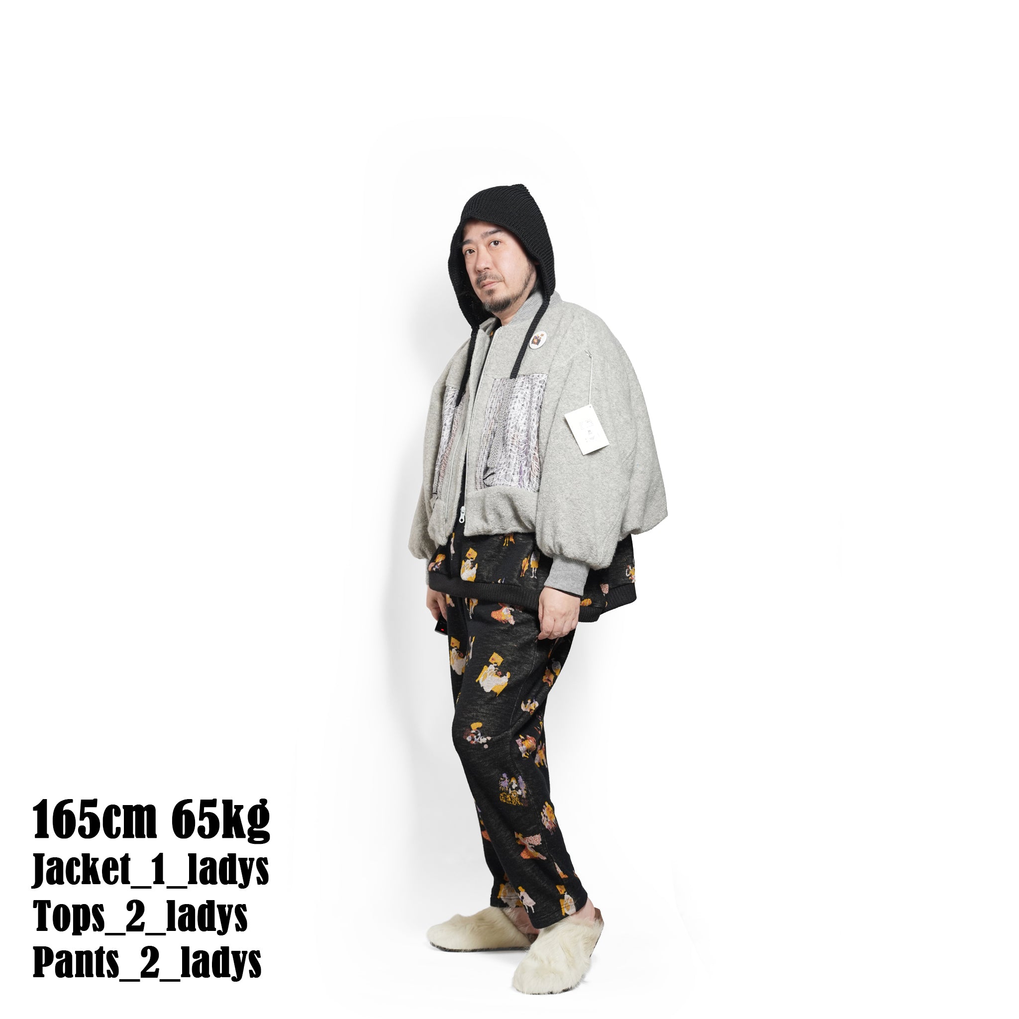 Outdoor Big Pocket Mix Blouson – Grey | BEDSIDEDRAMA | 入荷予定アイテム