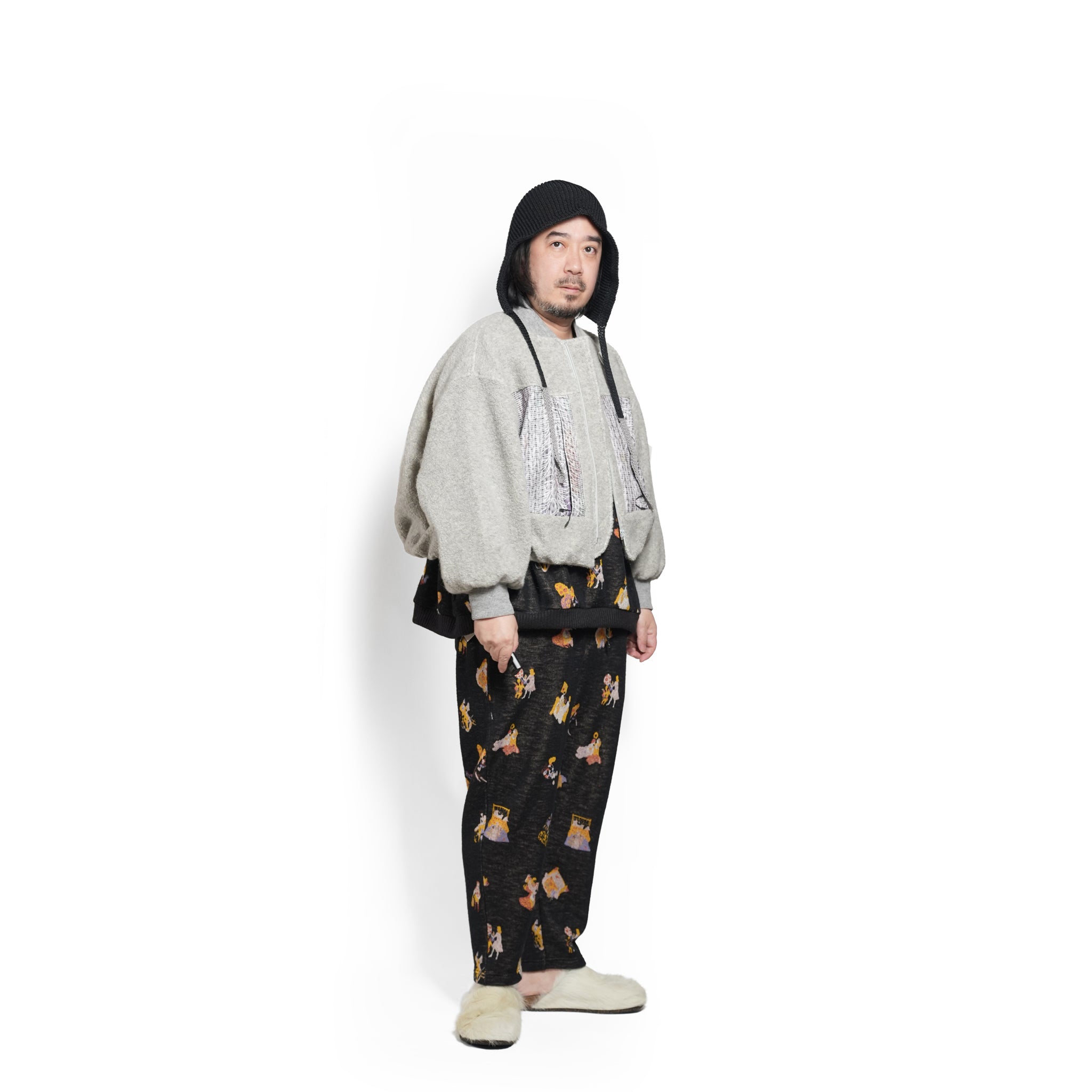 Outdoor Big Pocket Mix Blouson – Grey | BEDSIDEDRAMA | 入荷予定アイテム