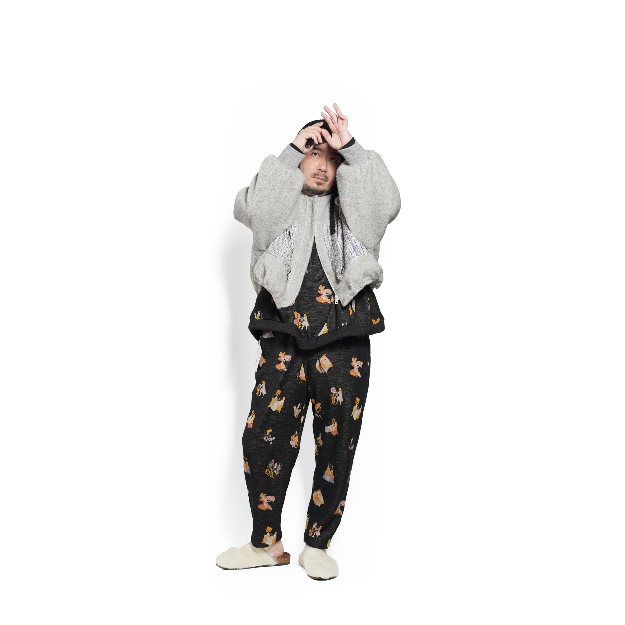Outdoor Big Pocket Mix Blouson – Grey | BEDSIDEDRAMA | 入荷予定アイテム