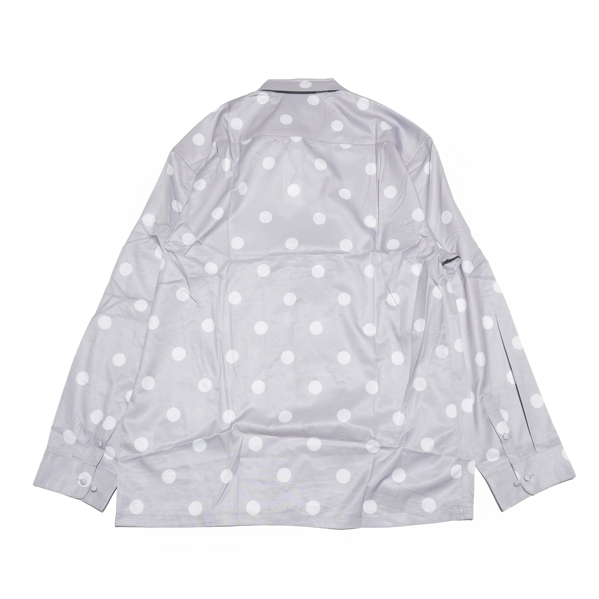 COVERED BUTTON OPEN COLLAR SHIRTS – Light Grey | ORIGINAL JOHN
