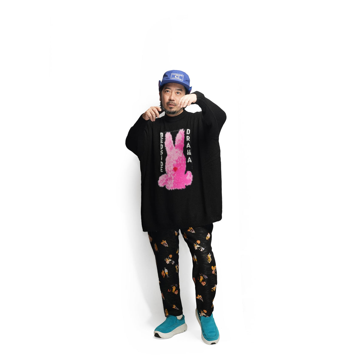 Pink Rabbit Wide Knit Sweater – Black | BEDSIDEDRAMA | 入荷予定アイテム