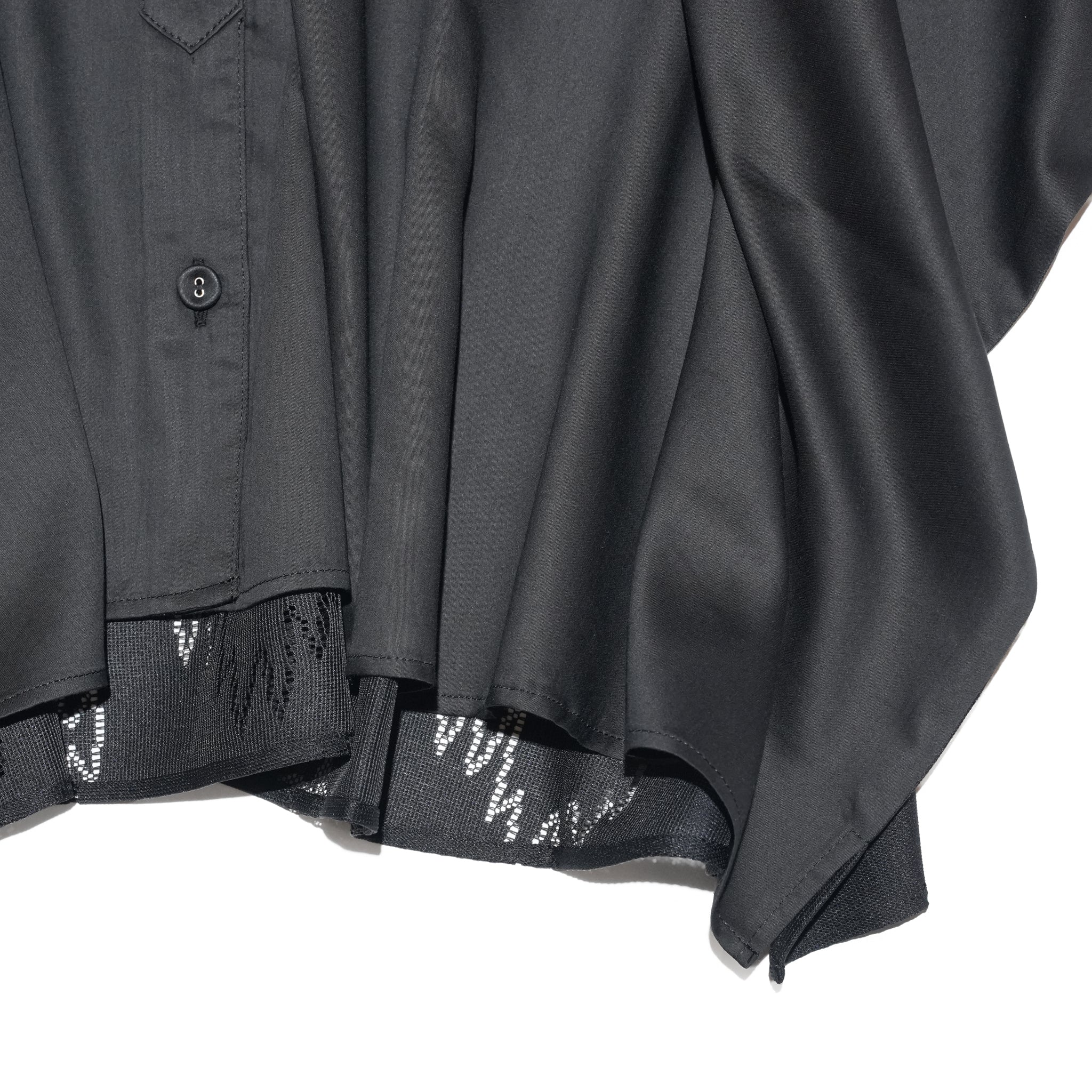 Dancing Lace poncho shirt– Black | BEDSIDEDRAMA