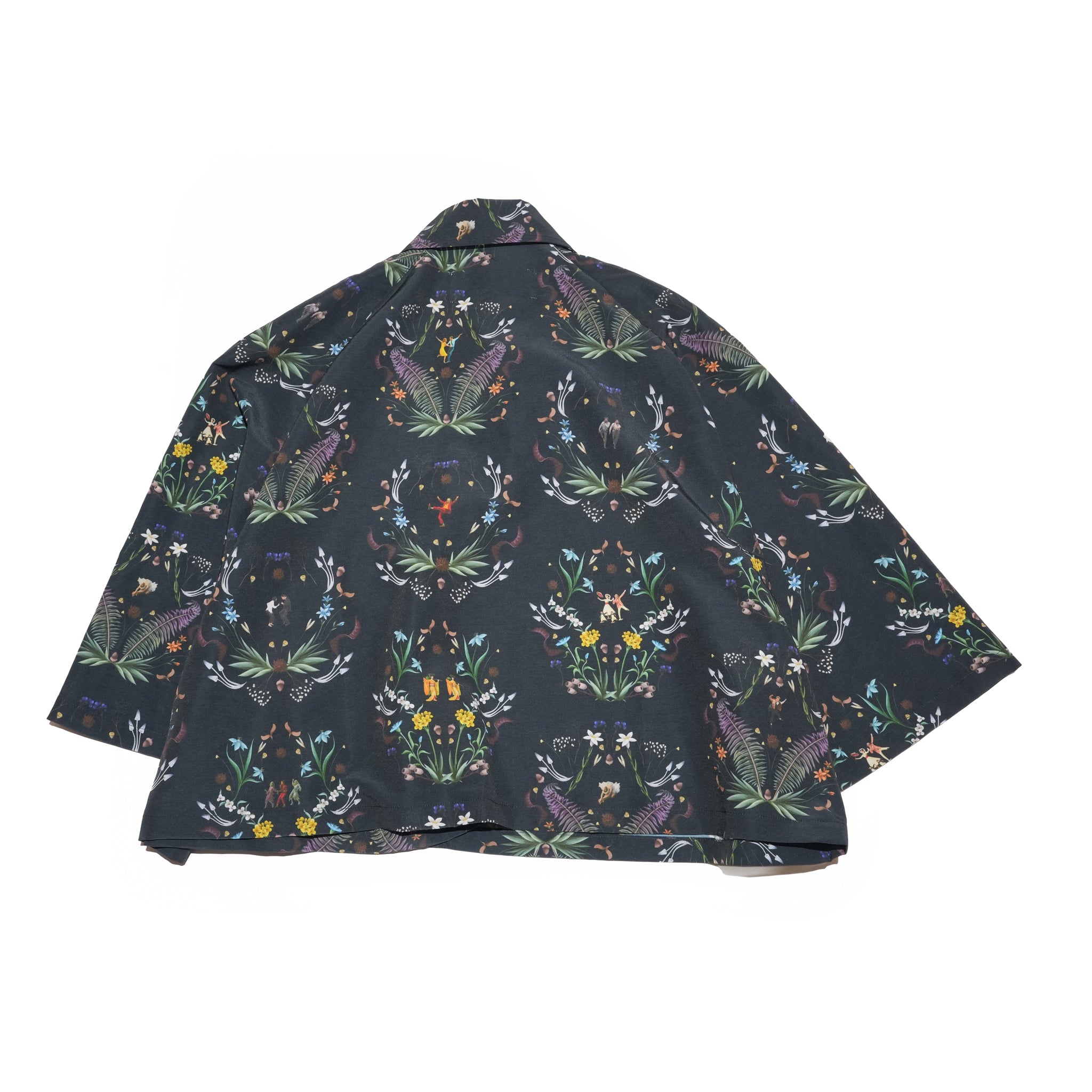 Dance In The Garden Cape Shirt– Black | BEDSIDEDRAMA