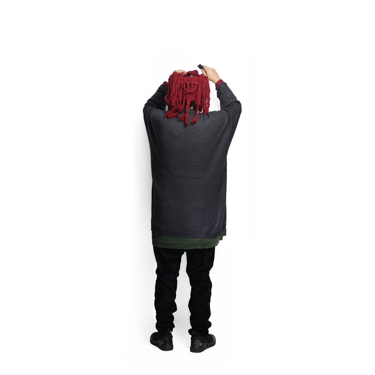 Mohair Layer Knit Pulover – Navy | STOF