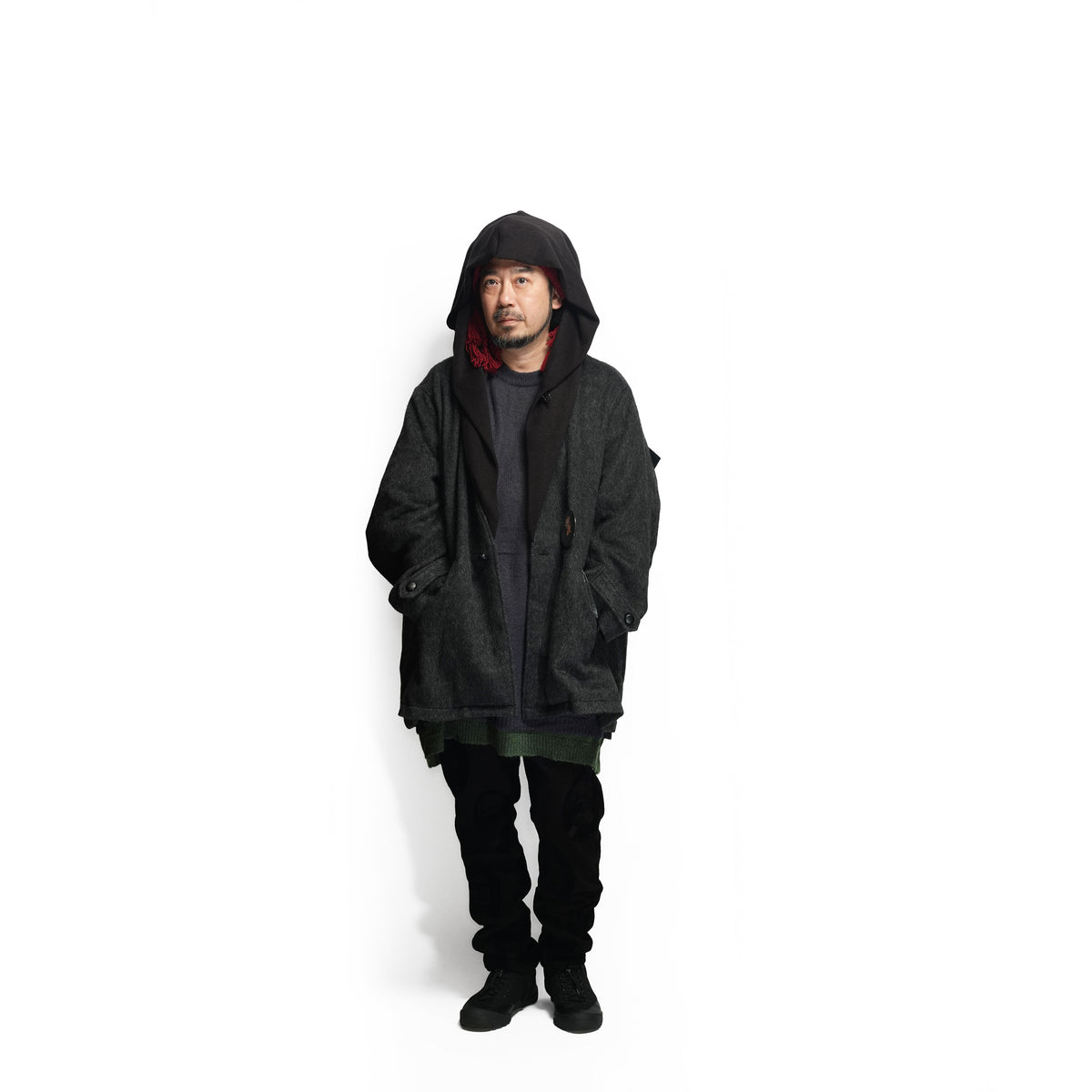 Anarchy Shawl Short Coat – Black | STOF