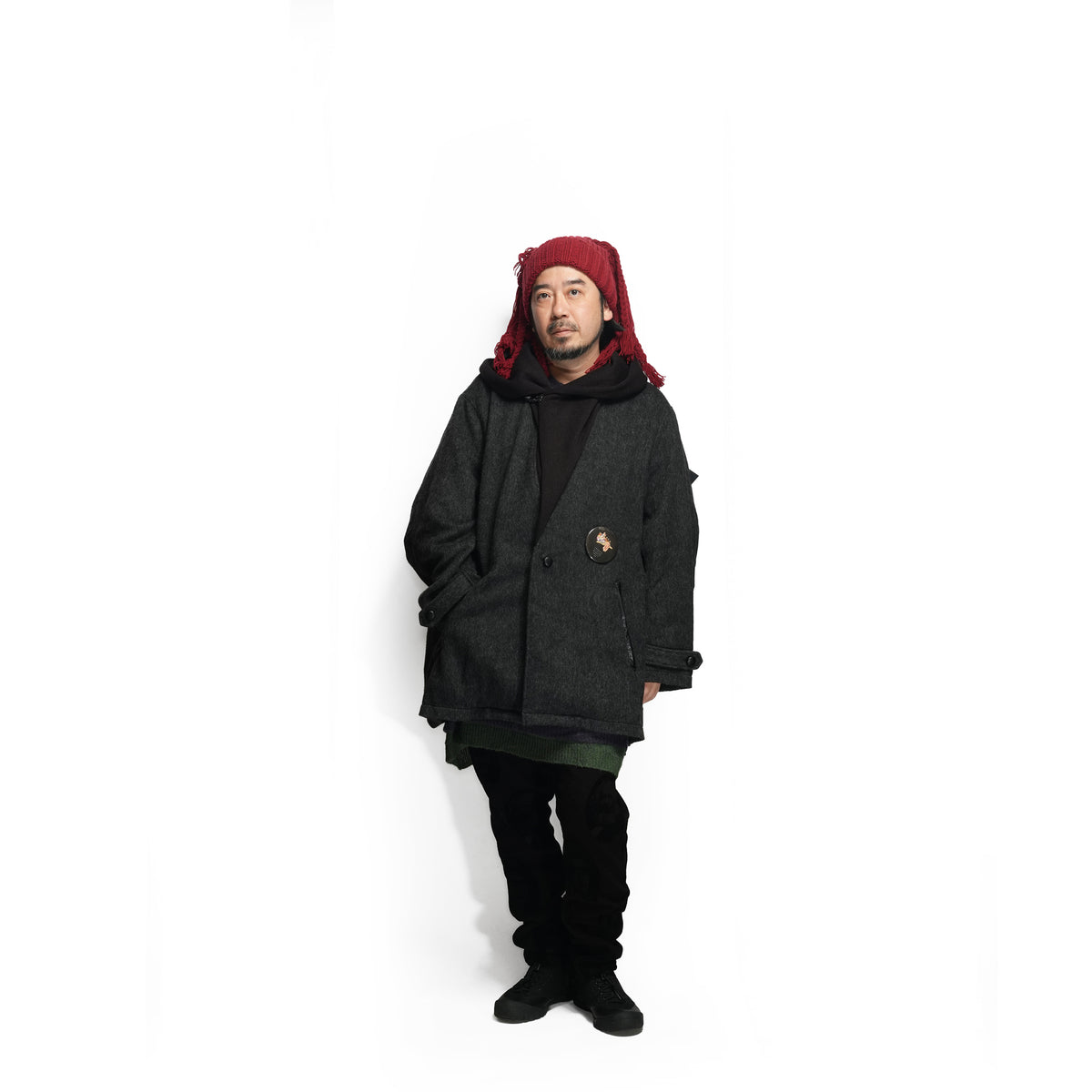 Anarchy Shawl Short Coat – Black | STOF