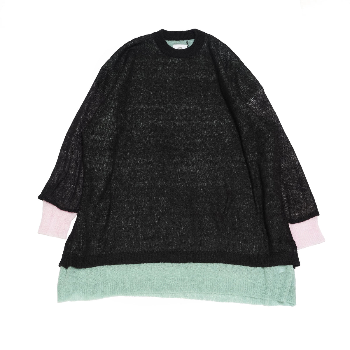 Mohair Layer Knit Pulover – Black | STOF