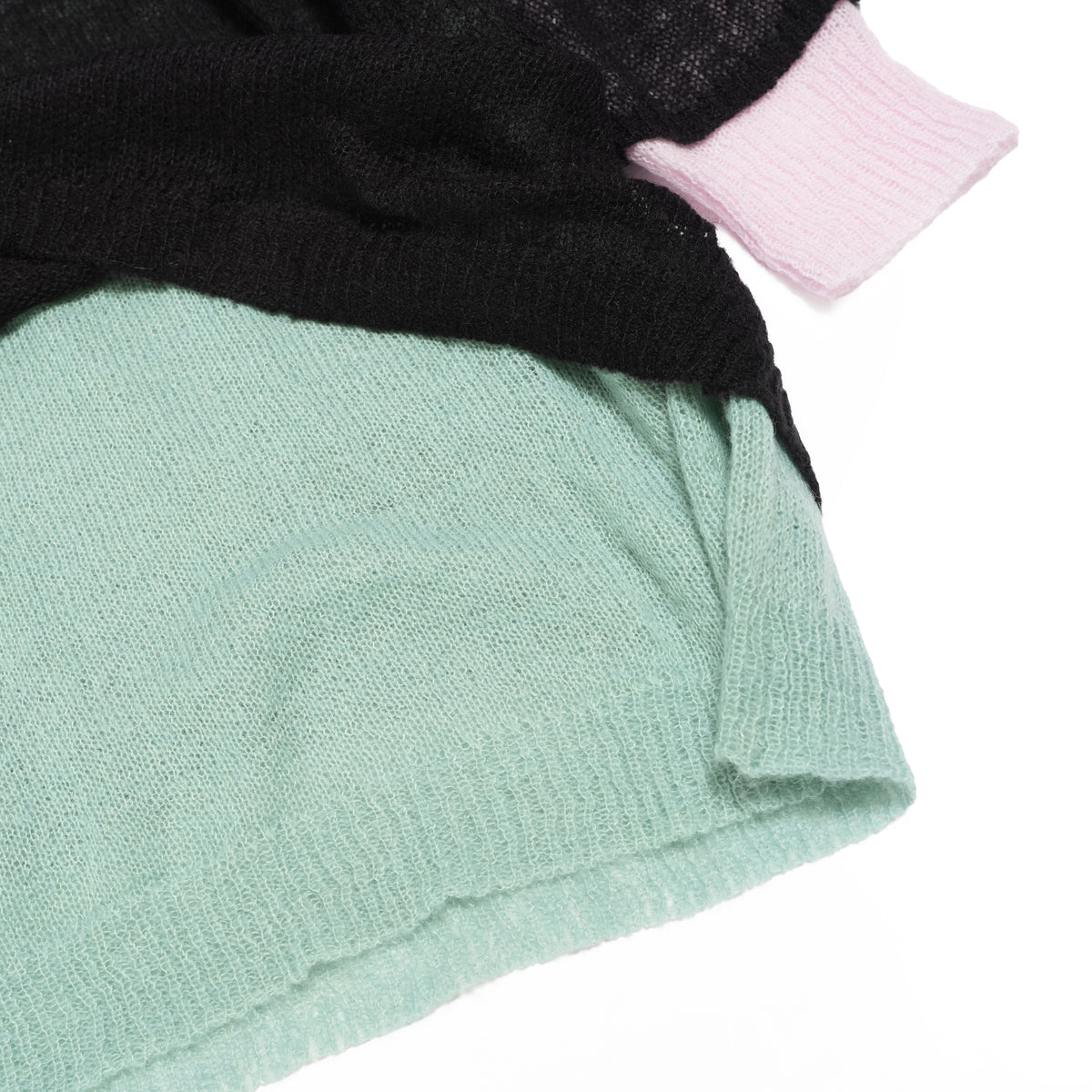 Mohair Layer Knit Pulover – Black | STOF