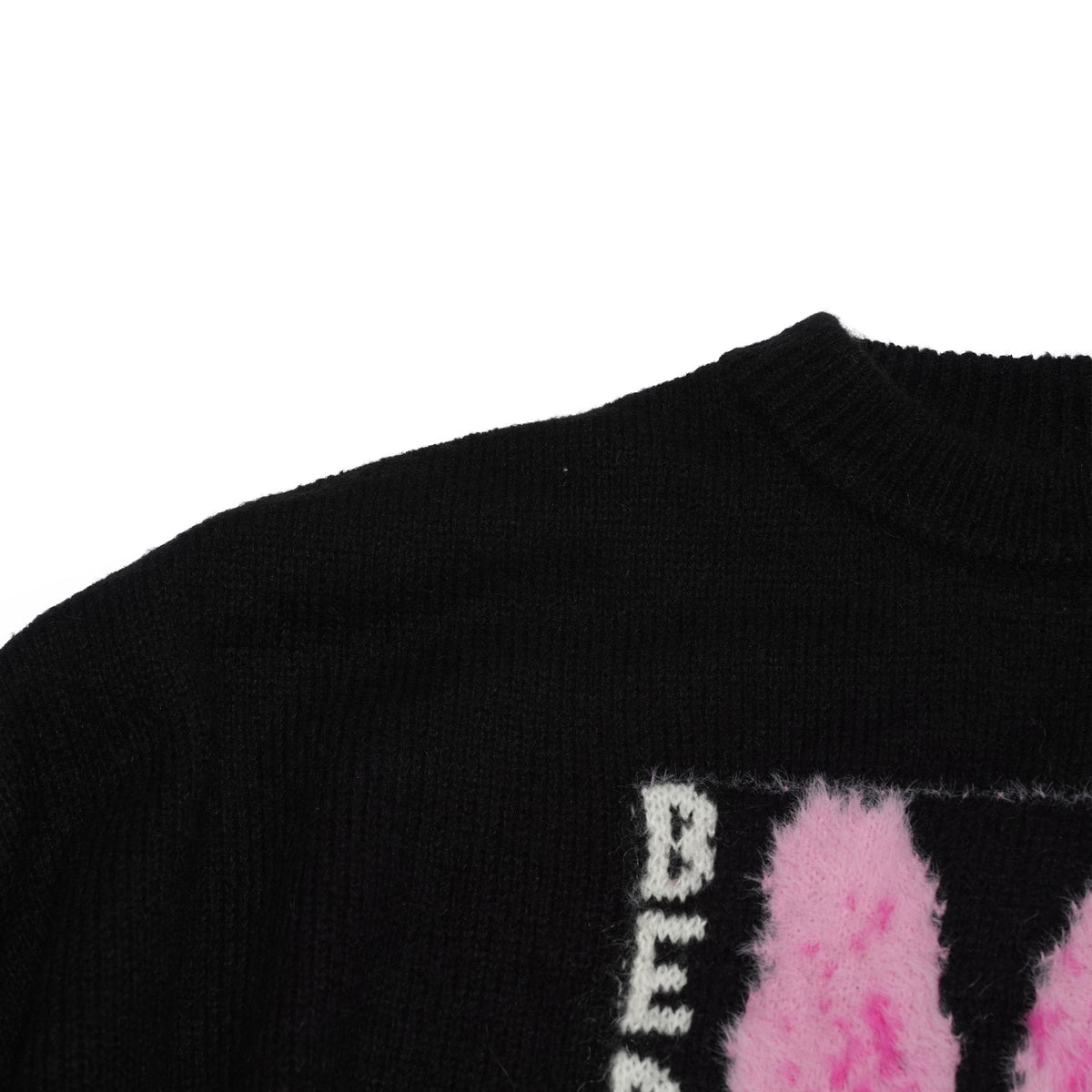 Pink Rabbit Wide Knit Sweater – Black | BEDSIDEDRAMA | 入荷予定アイテム