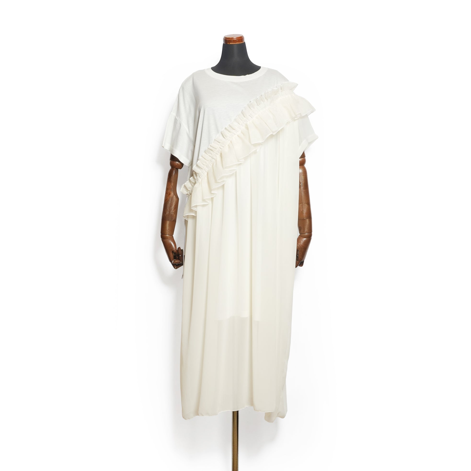 Tutu Frill Tee Dress– White | BEDSIDEDRAMA