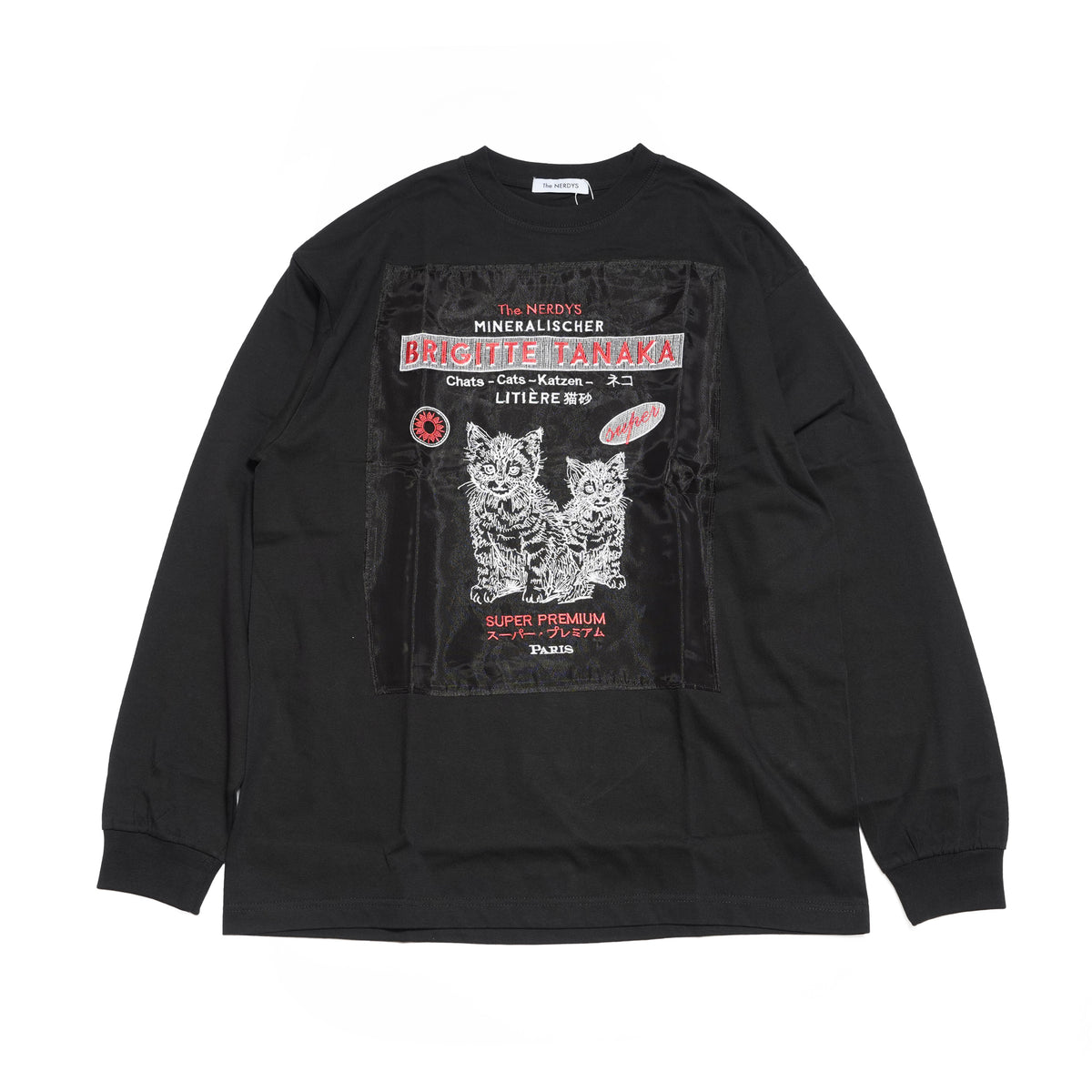 Brigitte Tanaka×The NERDYS CATS L/S – Black | NERDYS