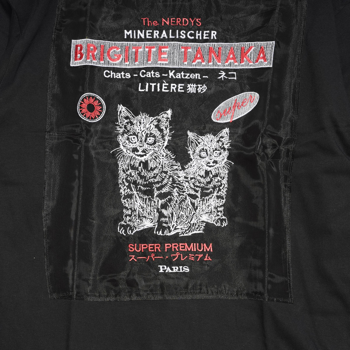 Brigitte Tanaka×The NERDYS CATS L/S – Black | NERDYS